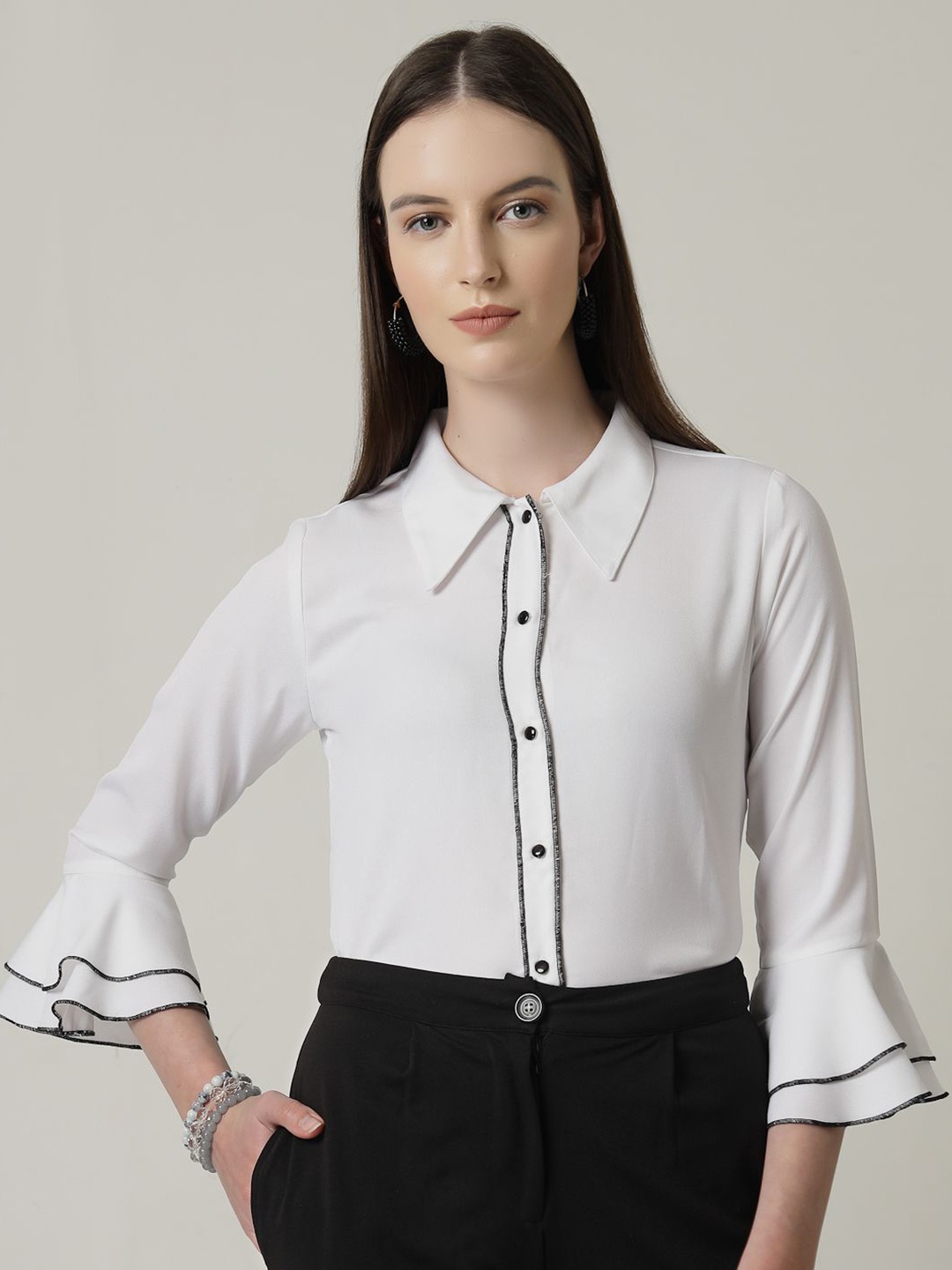 

Style Quotient Women Smart Opaque Formal Shirt, White