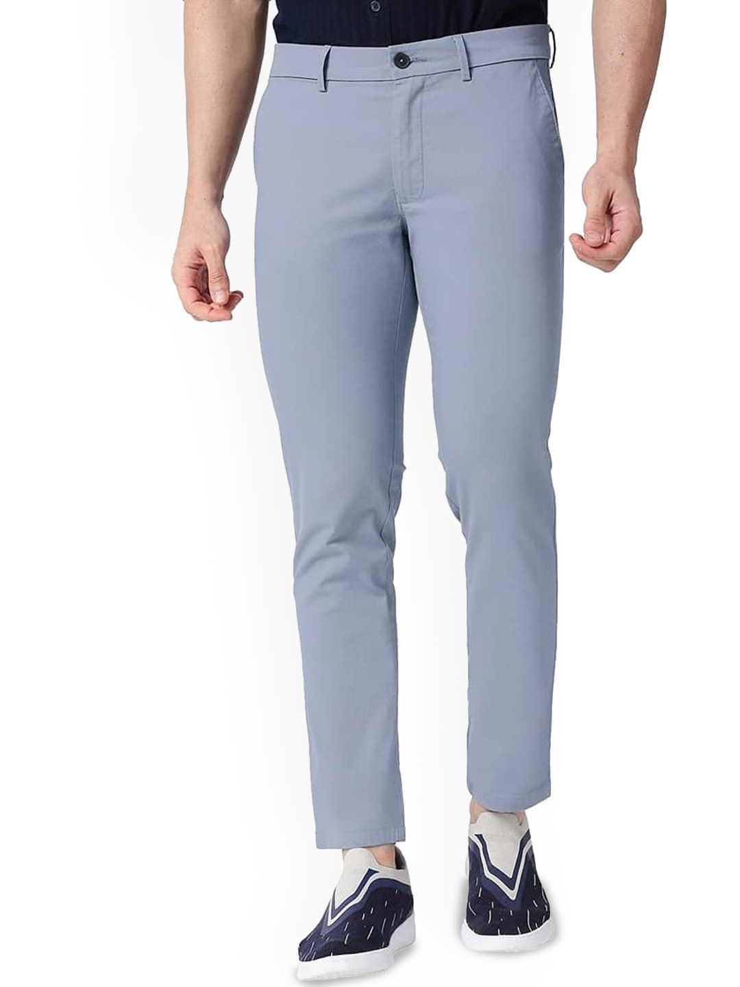 

Basics Men Comfort Low-Rise Trousers, Blue