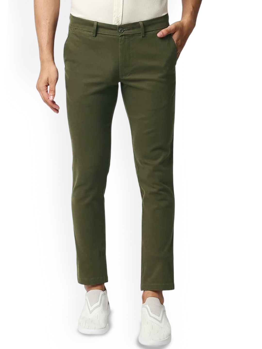 

Basics Men Comfort Trousers, Olive
