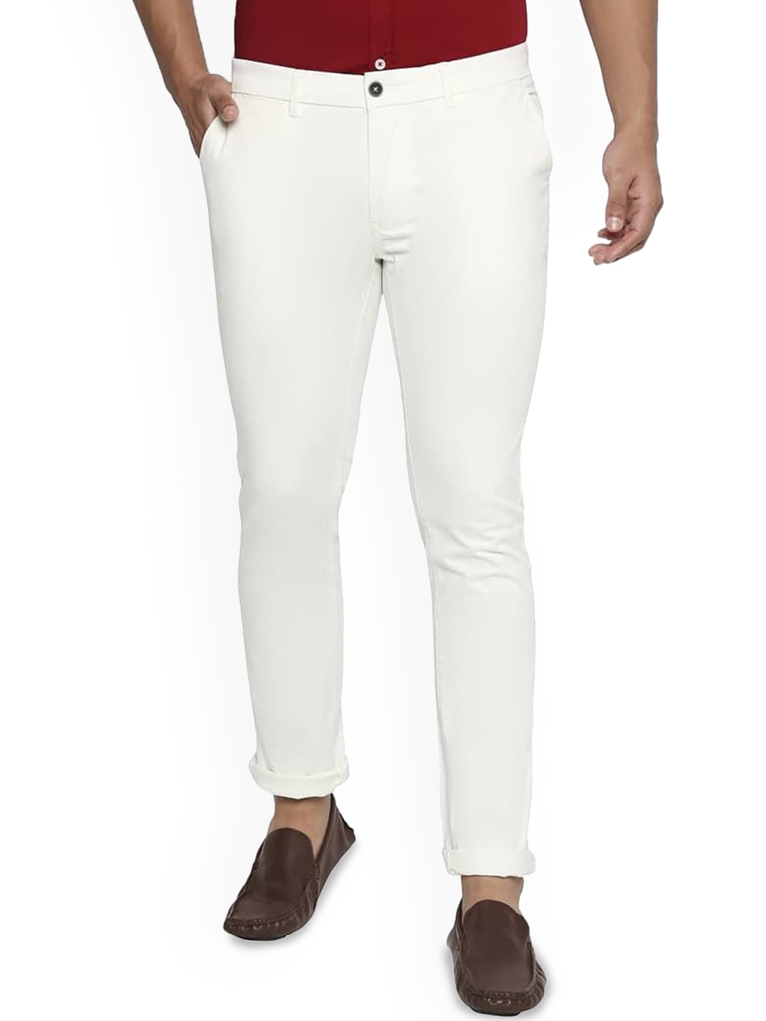 

Basics Men Comfort Trousers, Off white