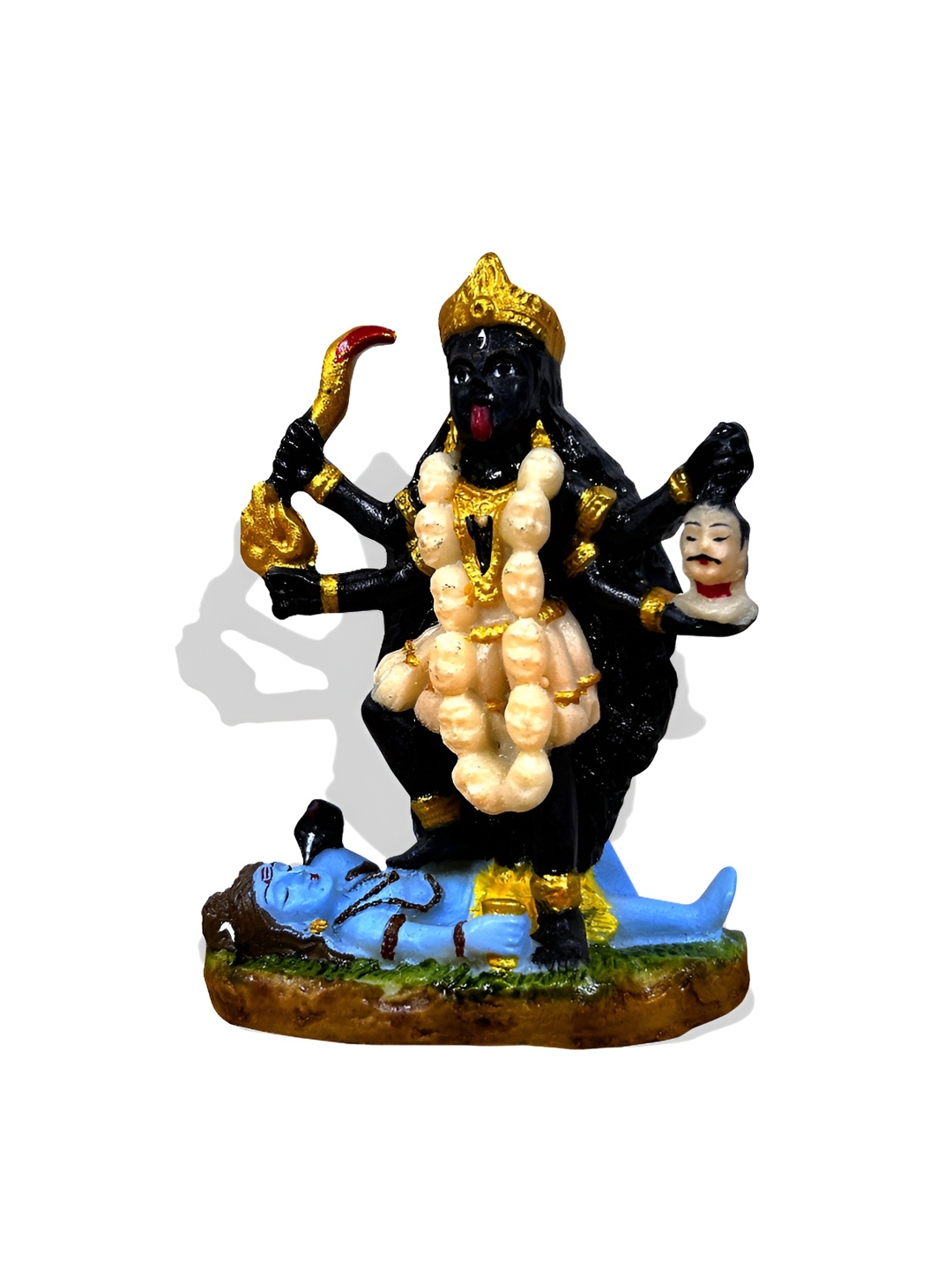 

Adhvik Black Resin Kaali Mata Religious Idol Showpiece