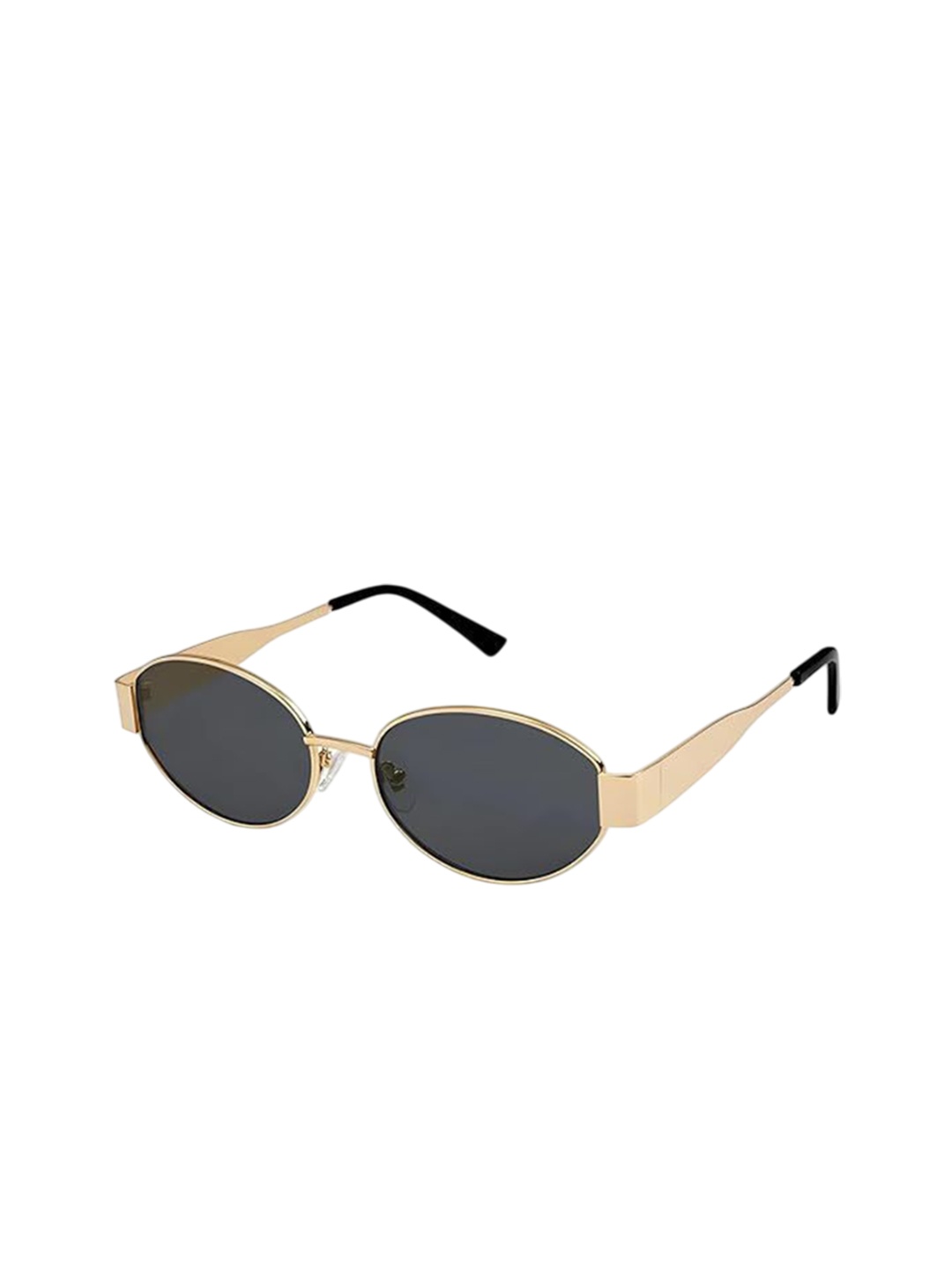 

RICH CLUB Women Oval Sunglasses with UV Protected Lens, Black