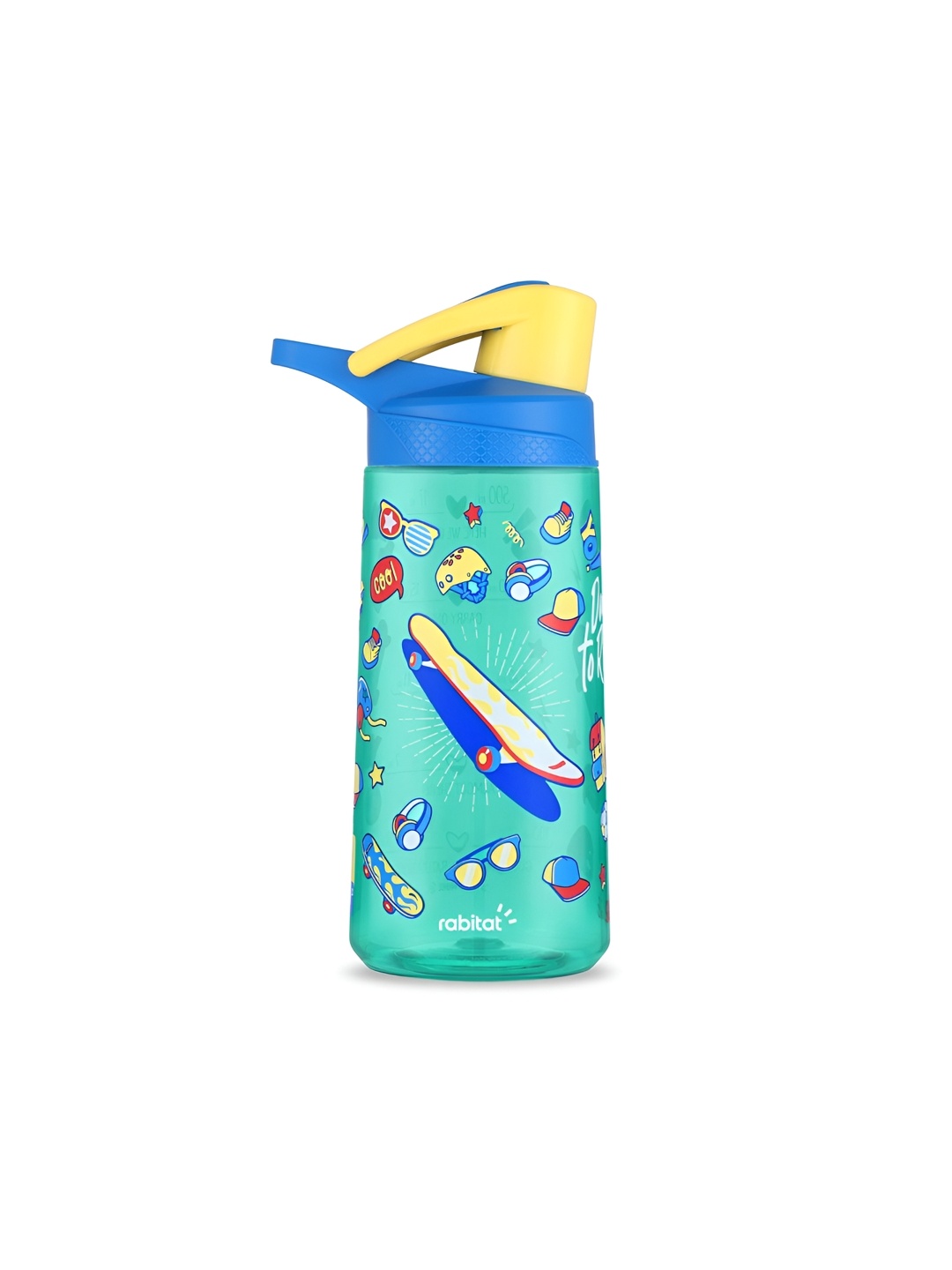 

Rabitat Spunky Kids Blue & Yellow Printed Tritan Water Bottle 550ml