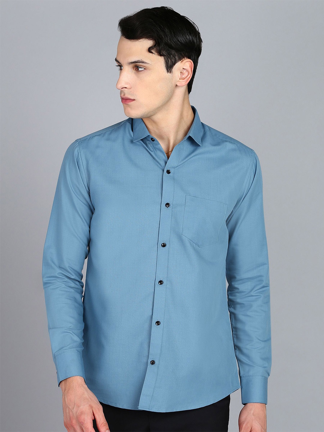 

Fibermill Men Slim Fit Opaque Casual Shirt, Blue
