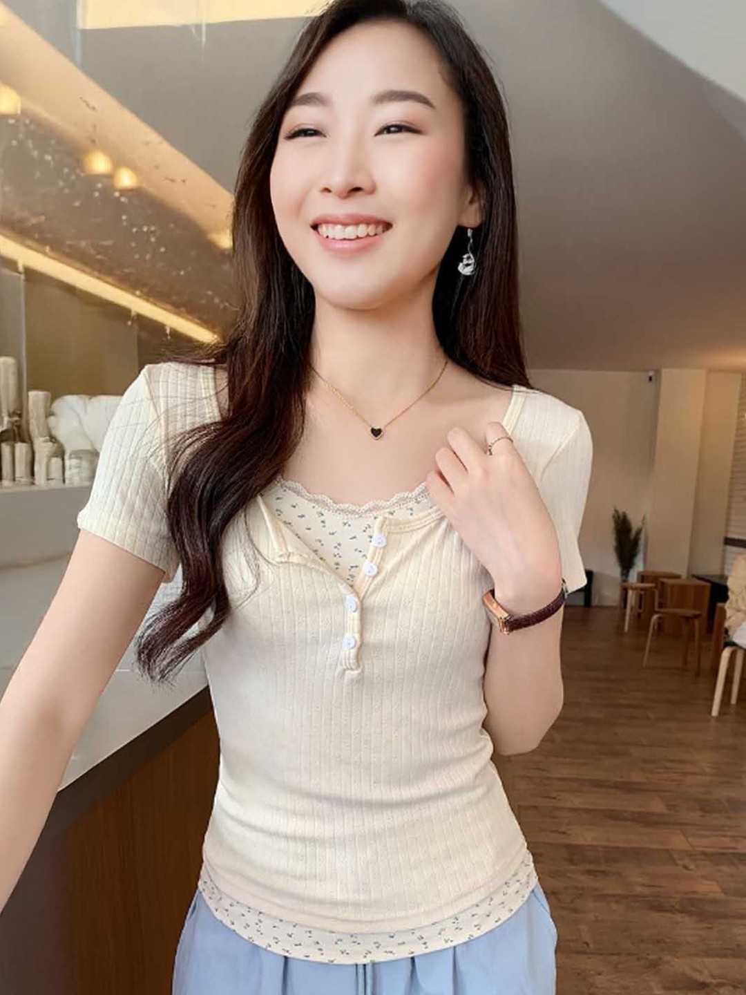 

StyleCast Top, Beige