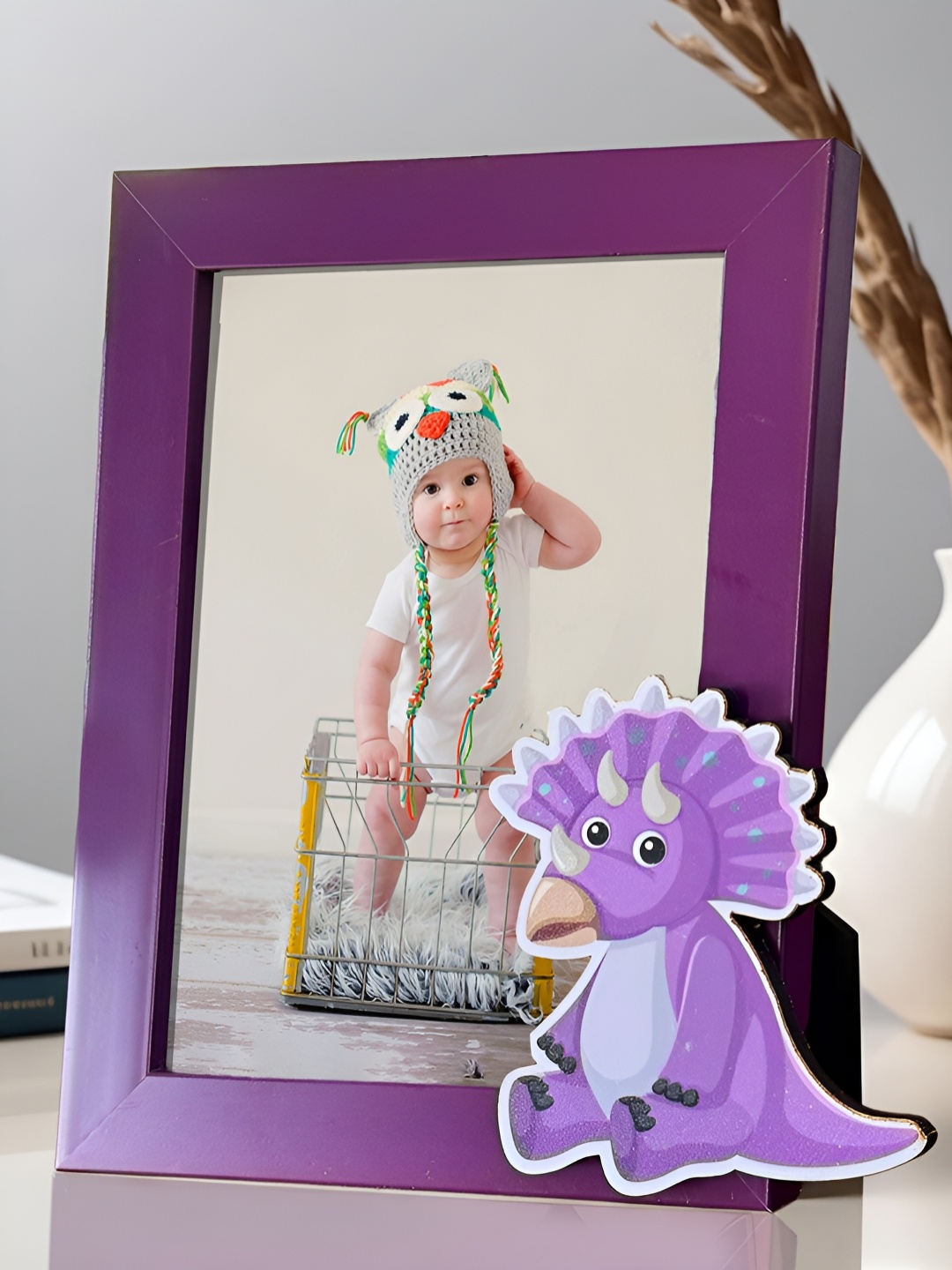 

Art Street Purple & White 1 Pieces MDF Table Photo Frames