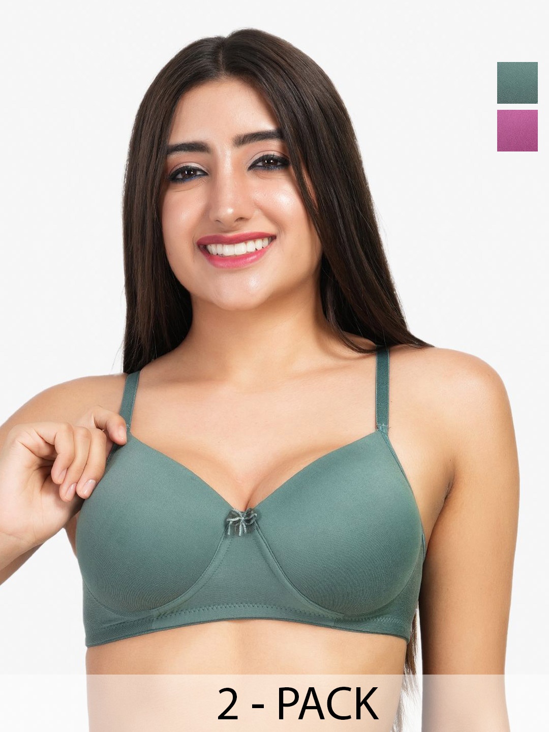 

LADYLAND Bra Full Coverage Lightly Padded, Green