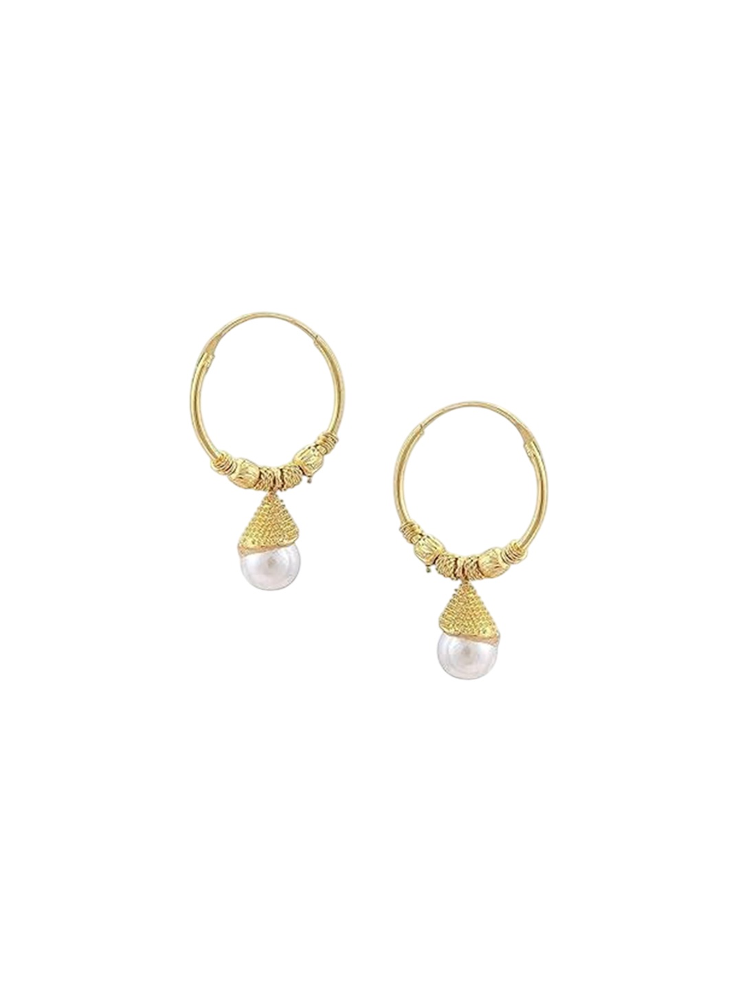 

Kezlin Gold-Plated Circular Shaped Hoop Earrings