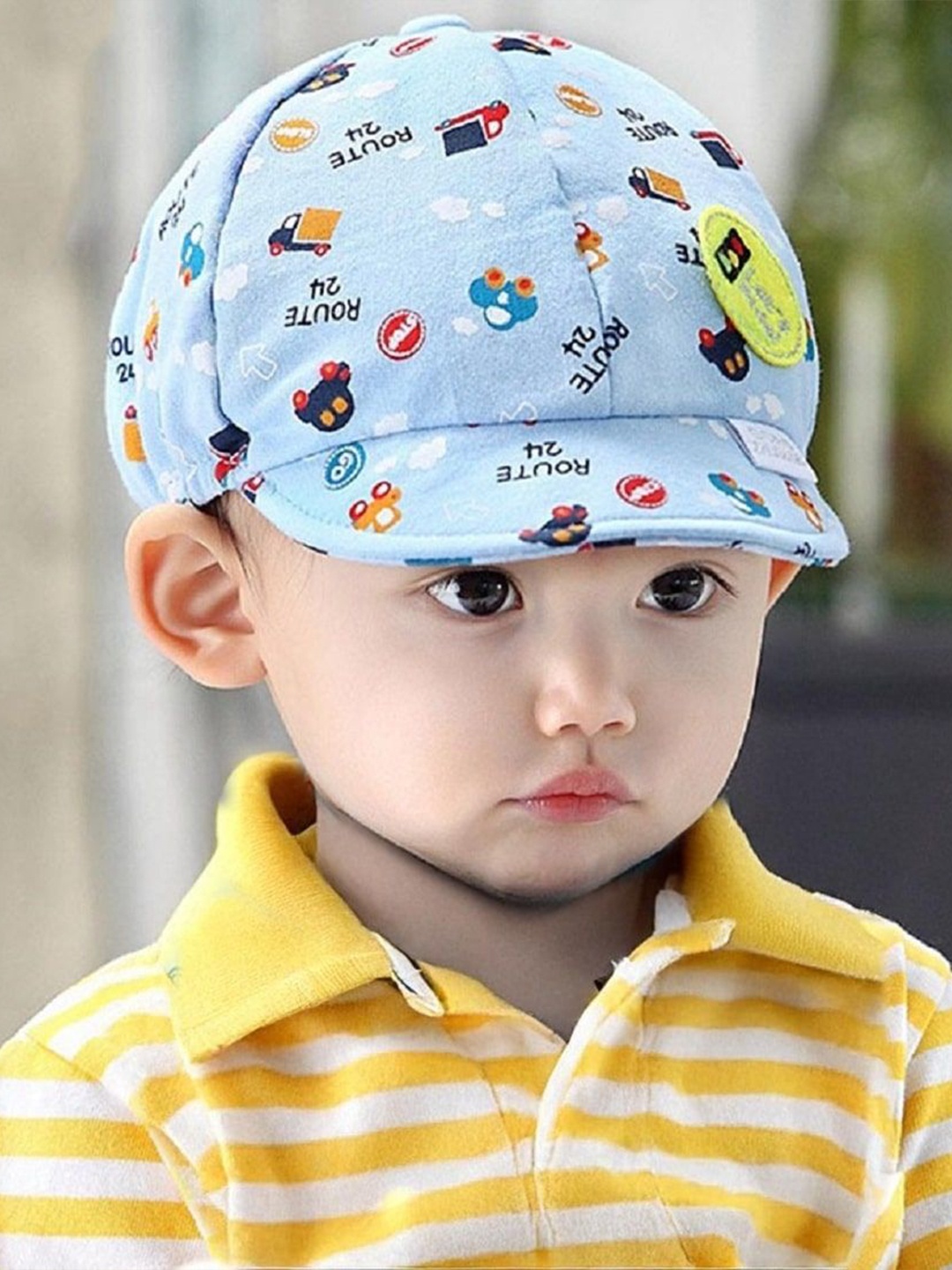 

Ziory Baseball Beret Printed Cap, Blue