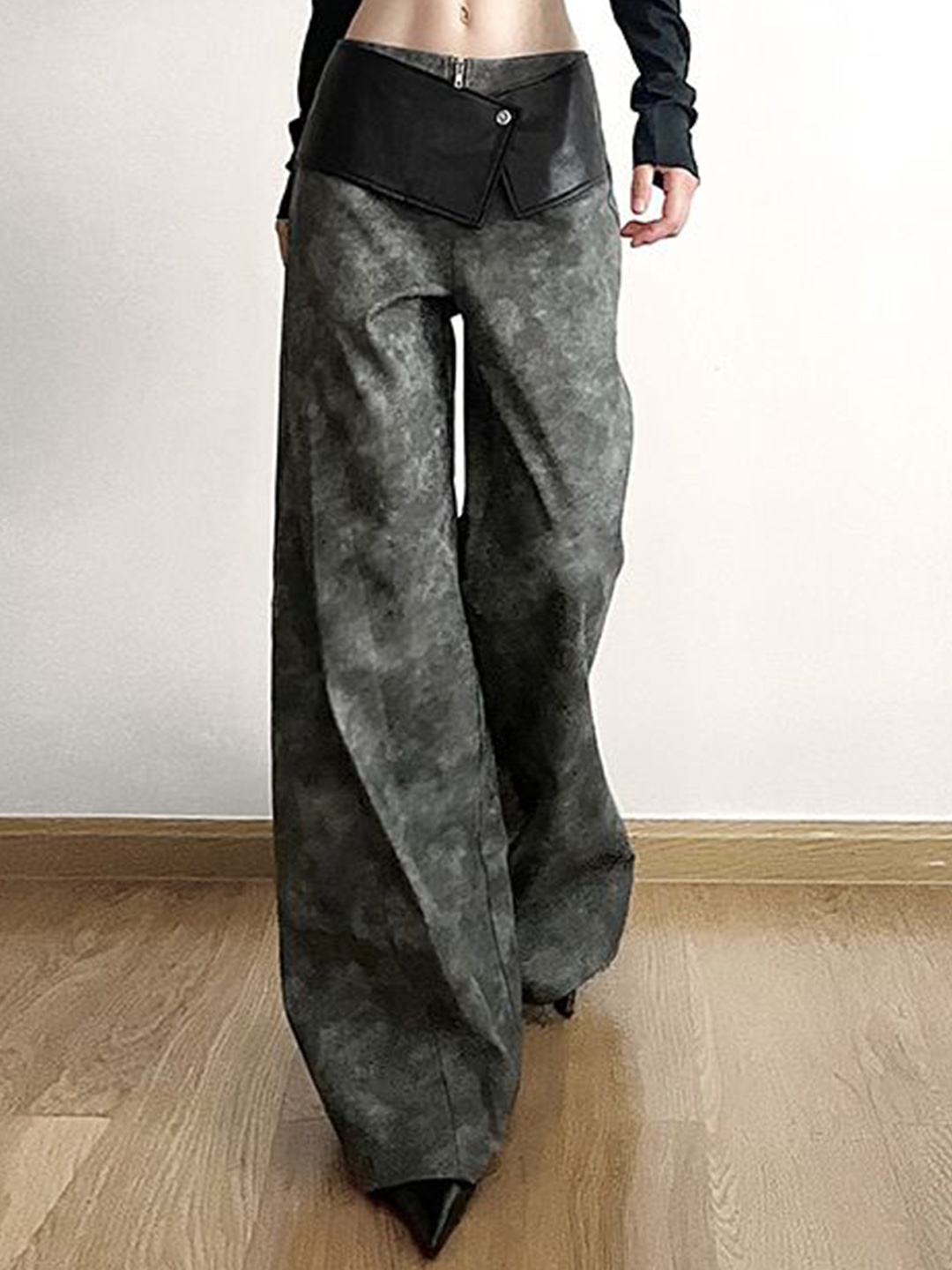 

StyleCast Women Loose Fit Trousers, Grey