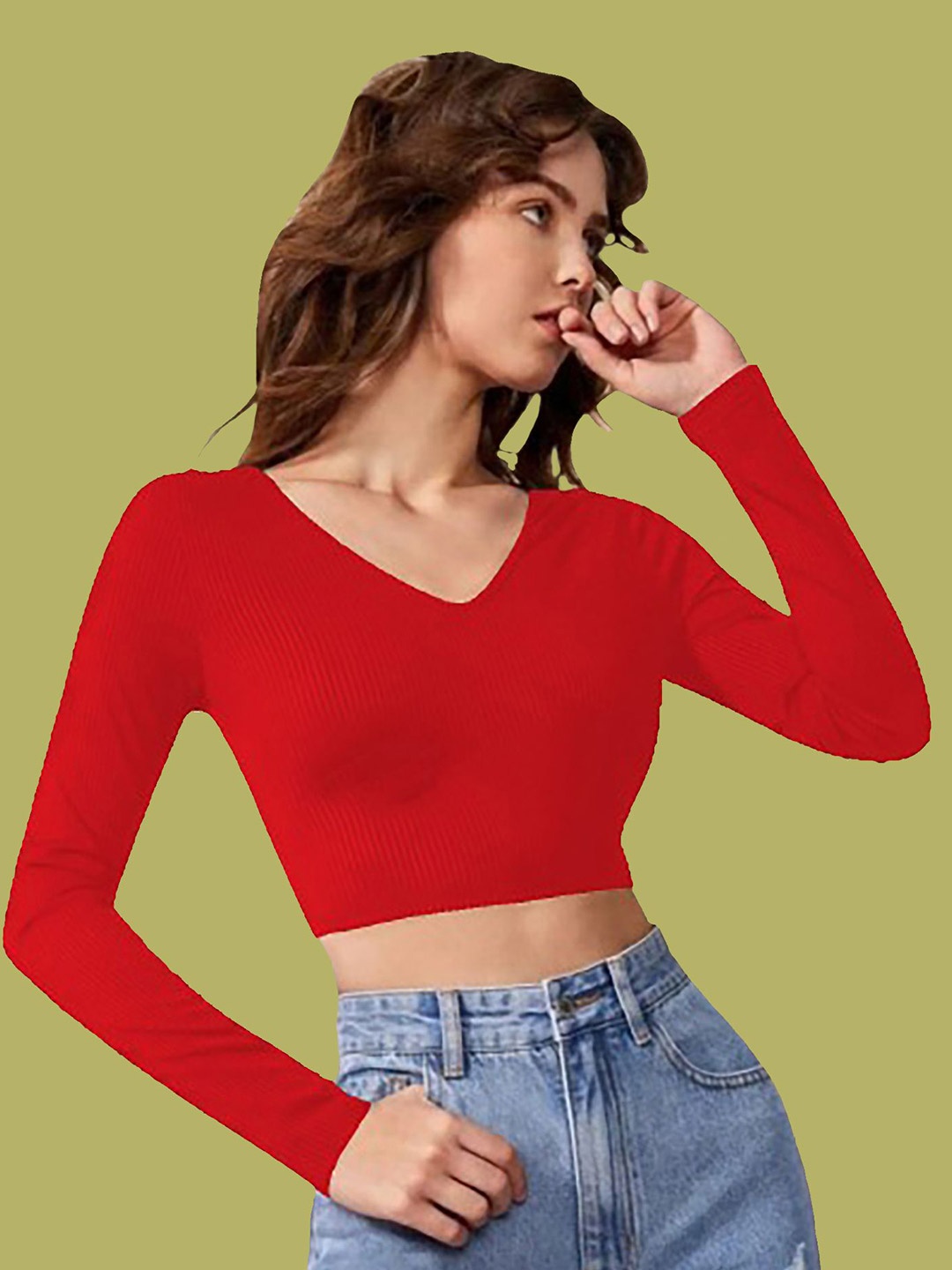 

Dream Beauty Fashion Crop Top, Red