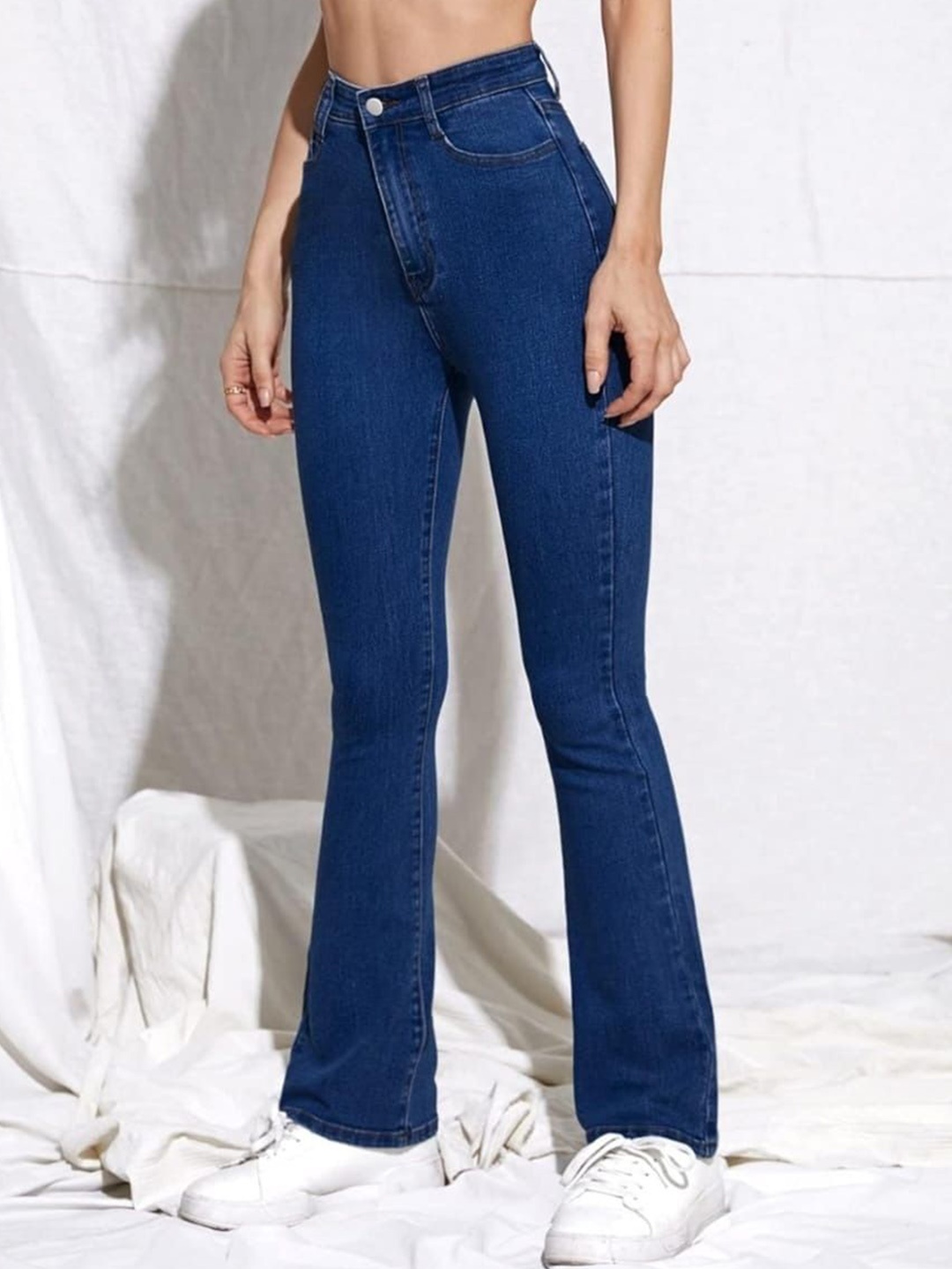 

Next One Women Smart Bootcut High-Rise Stretchable Jeans, Navy blue