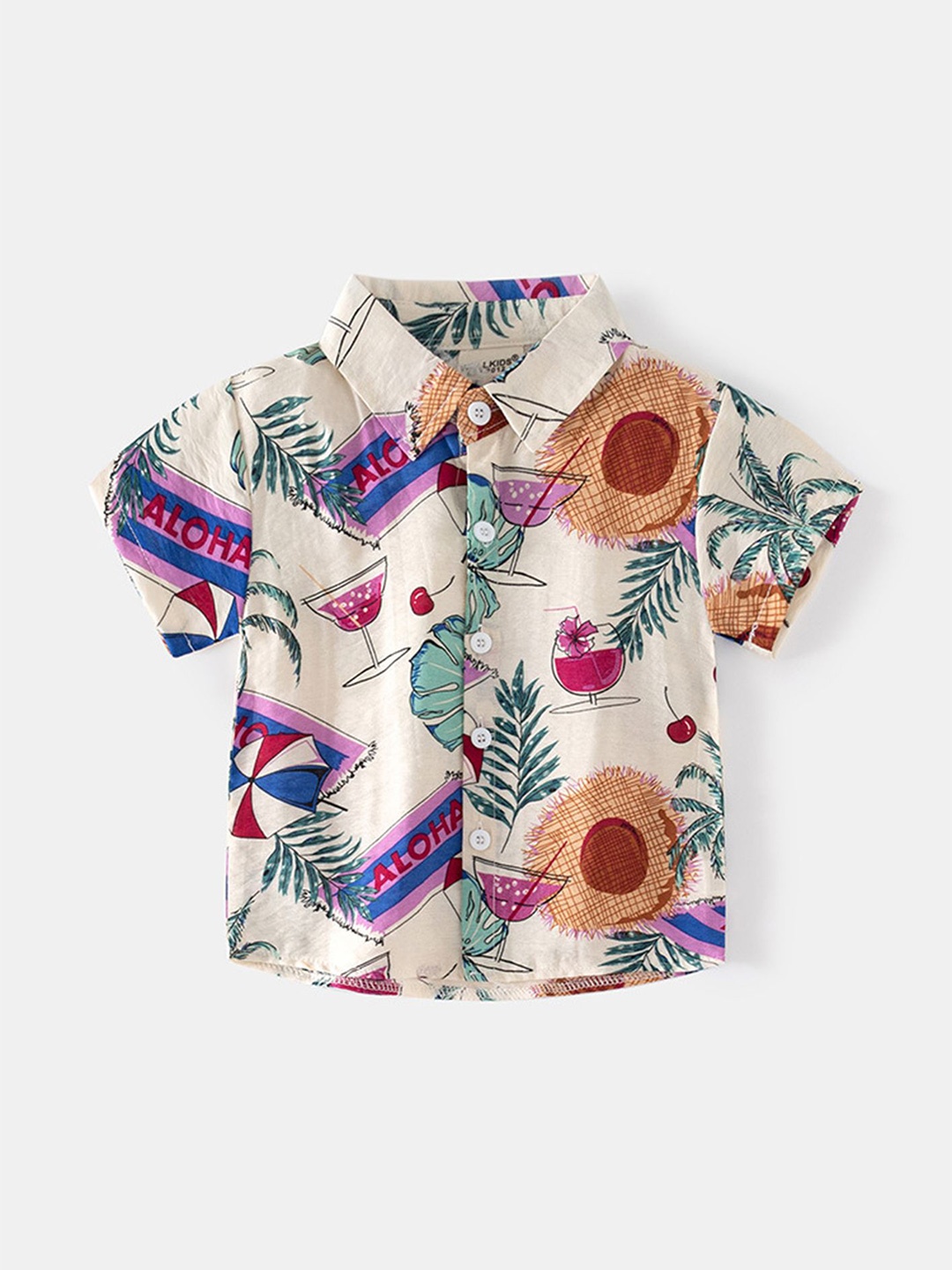 

LULU & SKY Boys Floral Opaque Printed Casual Shirt, Multi