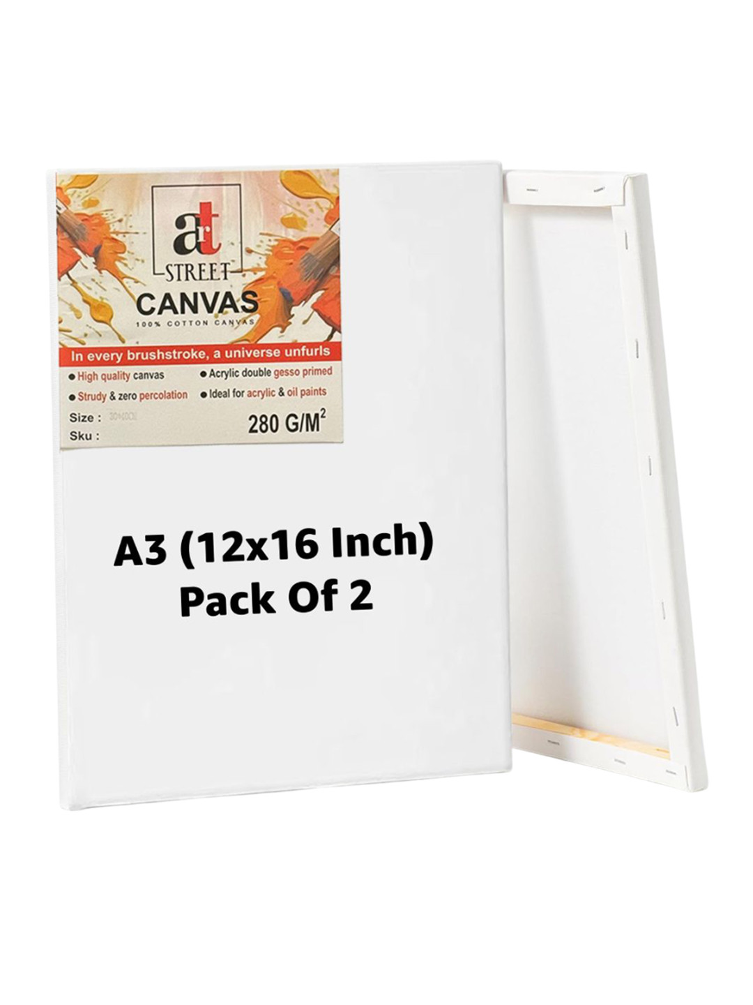 

Art Street Solid Canvas Stationery, White