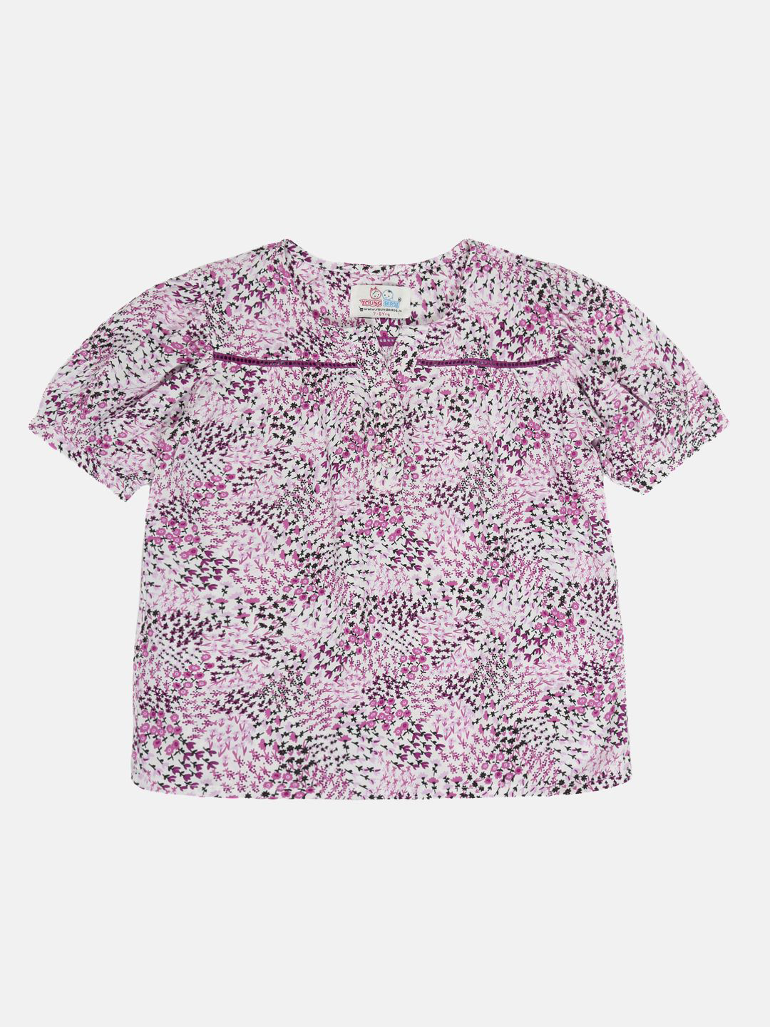 

YOUNG BIRDS Floral Print Top, Lavender