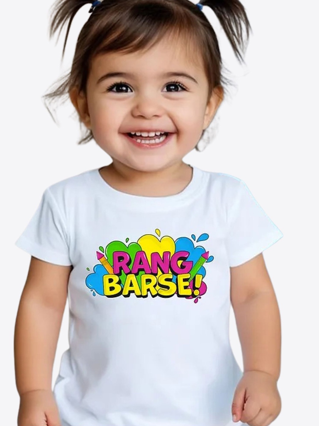 

itsmycostume Unisex Kids Holi tshirts, White