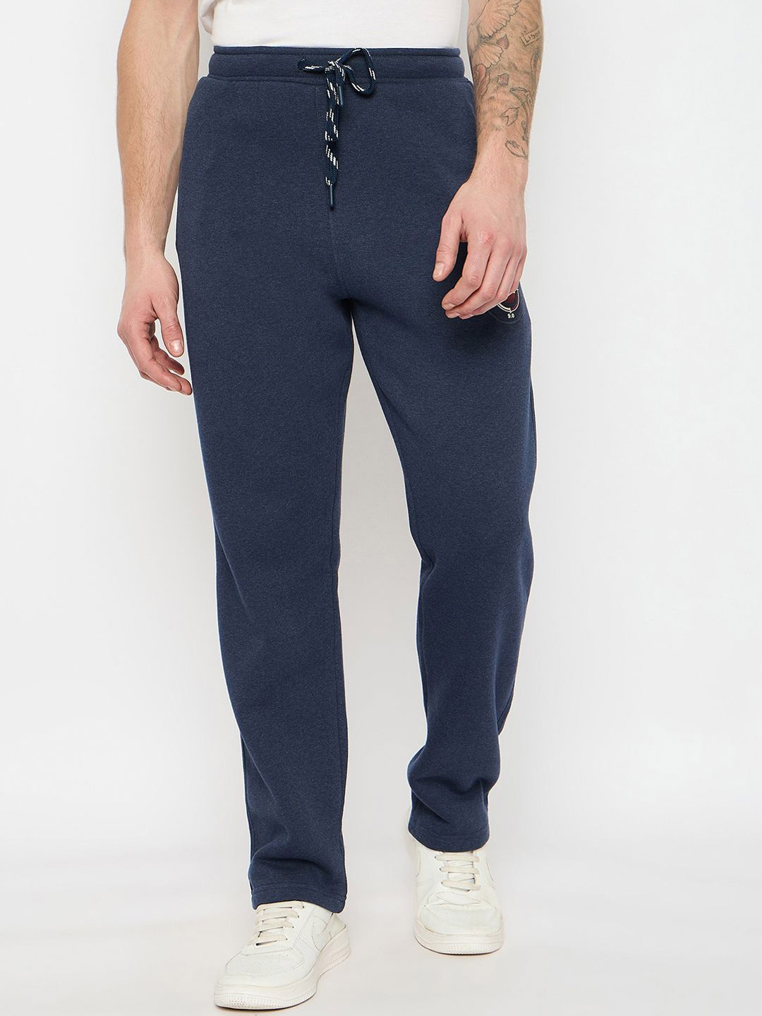 

Duke Men Printed Mid Rise Track Pants, Blue