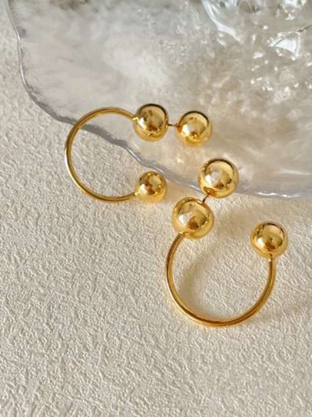 

Aviksha Creations Gold-Plated Contemporary Shaped Drop Earring