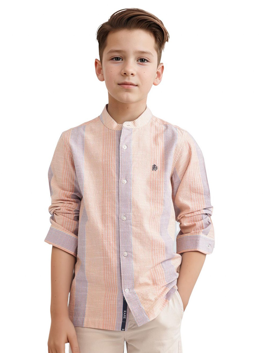 

RARE ONES Boys Opaque Casual Shirt, Orange