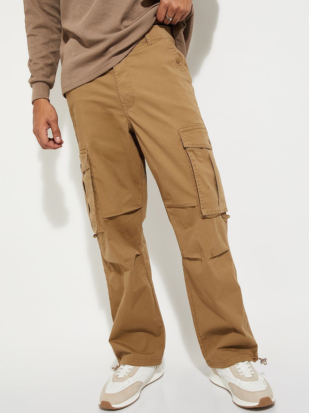 

max Men Cargos Trousers, Brown