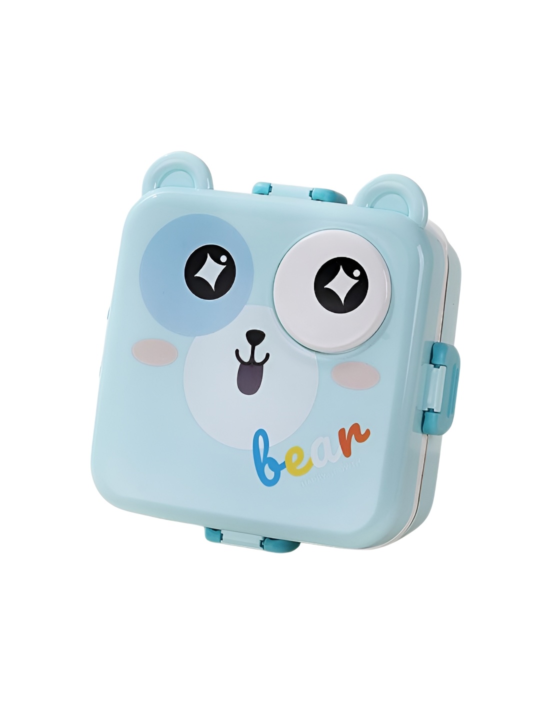 

YELONA Kids Blue & White Stainless Steel Cartoon Shape Dishwasher Safe Lunch Box