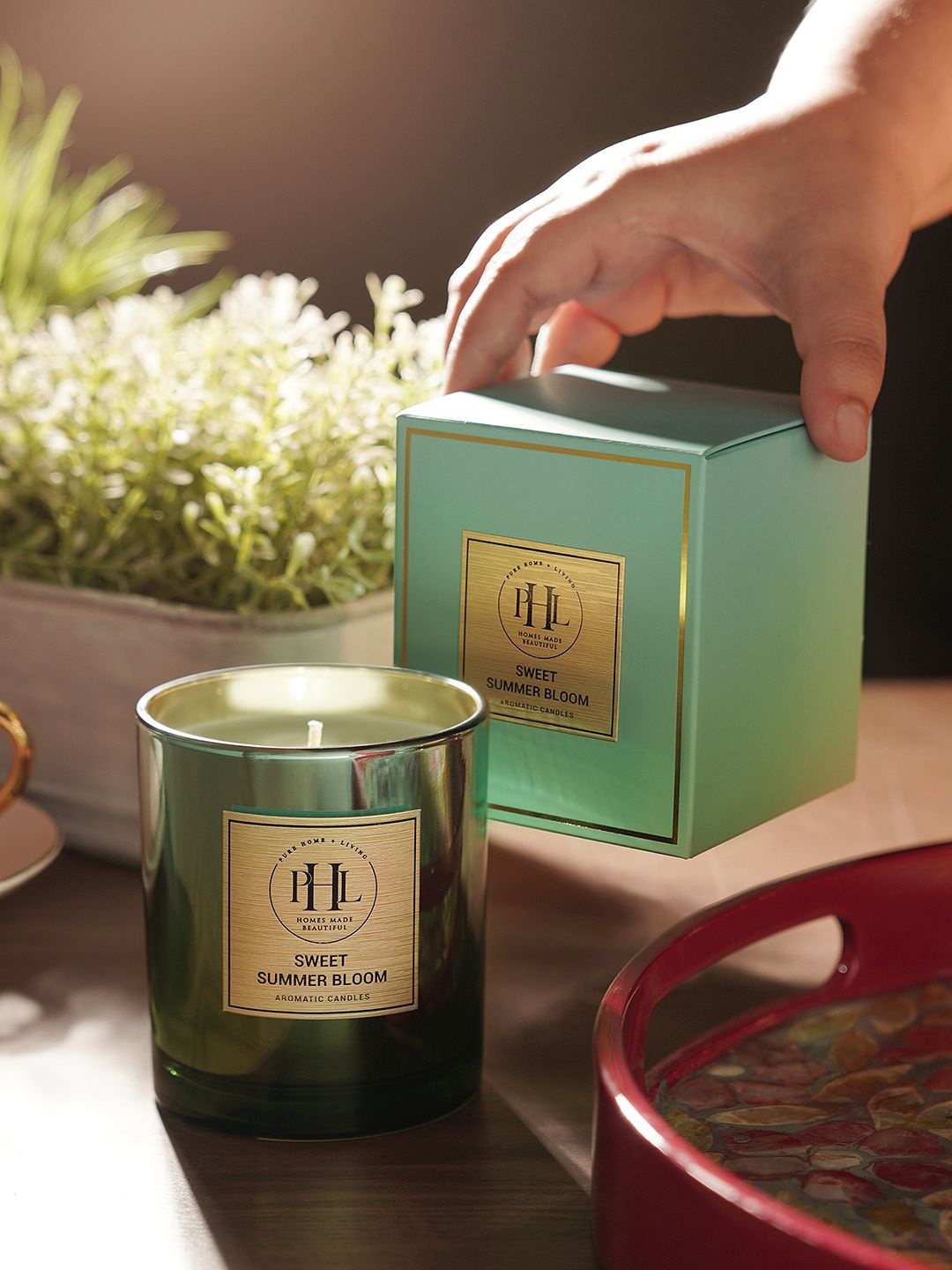 

Pure Home and Living Sweet Summer Bloom Blue Scented Wax Filled Jar Candle