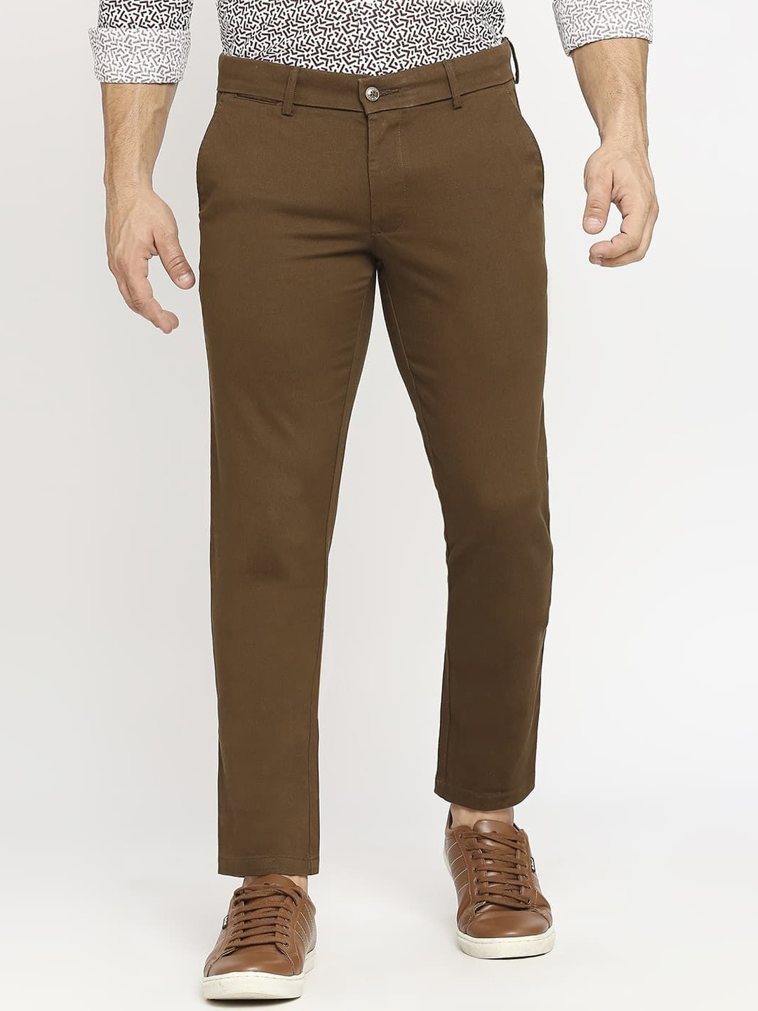 

Basics Men Comfort Trousers, Brown