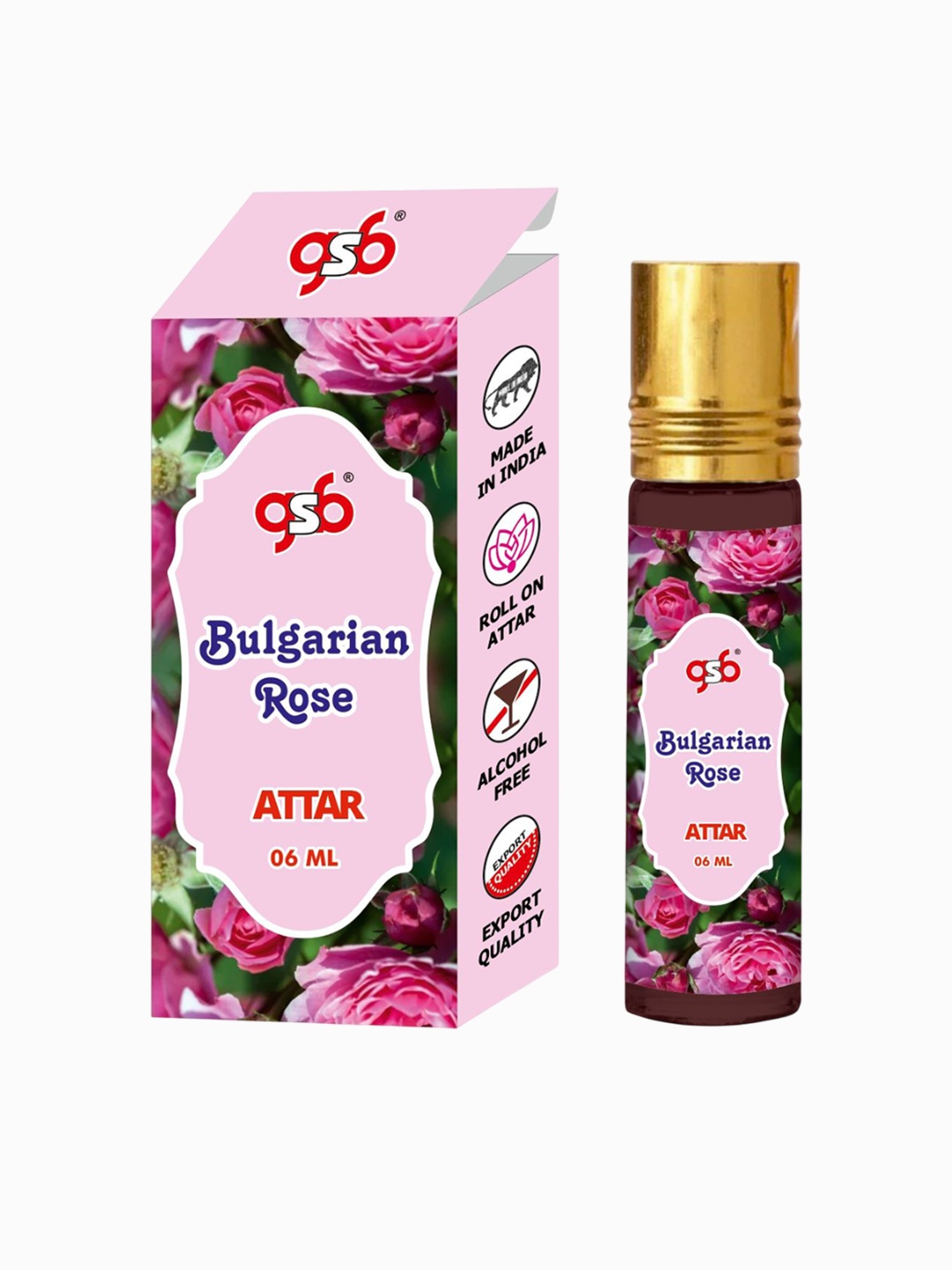 

GSB Bulgarian Rose Natural And Alcohol Free Roll On Attar - 6 ml, Brown