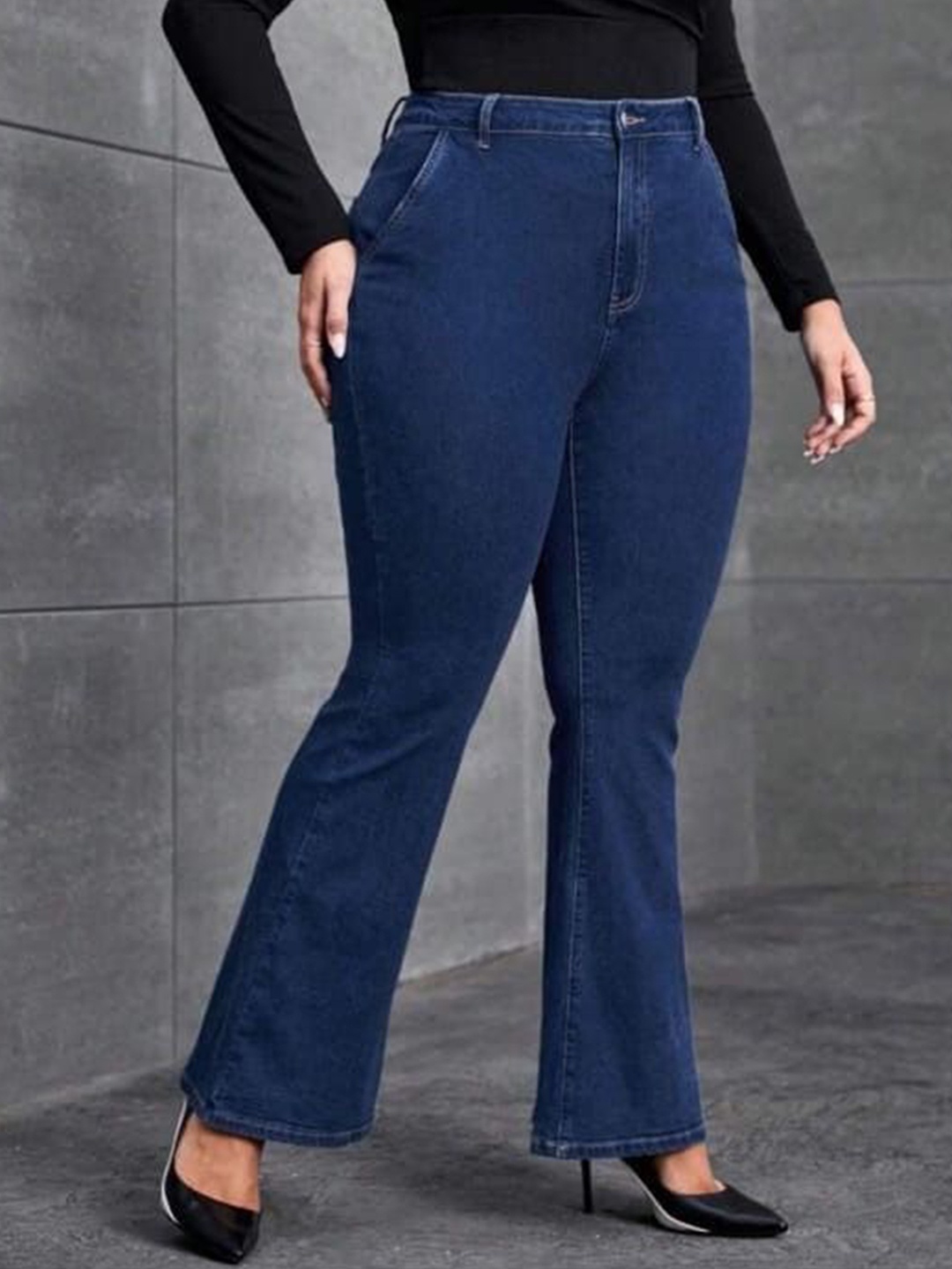 

Next One Women Bootcut Fit High-Rise Stretchable Jeans, Navy blue