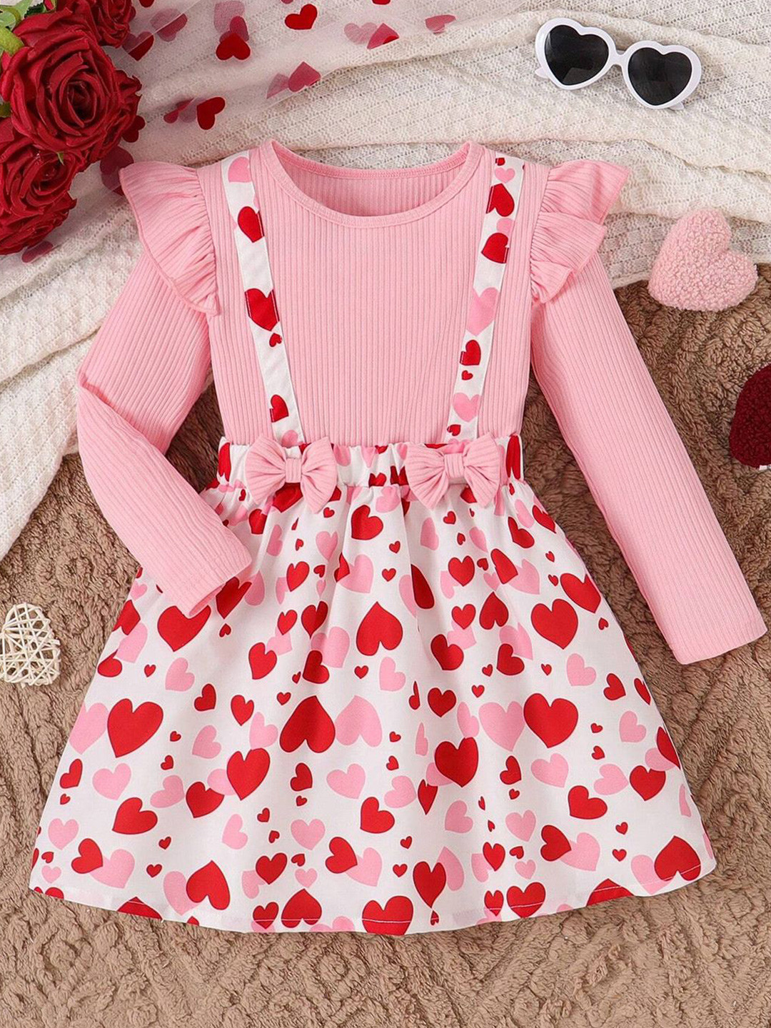 

YK Print A-Line Dress, Pink