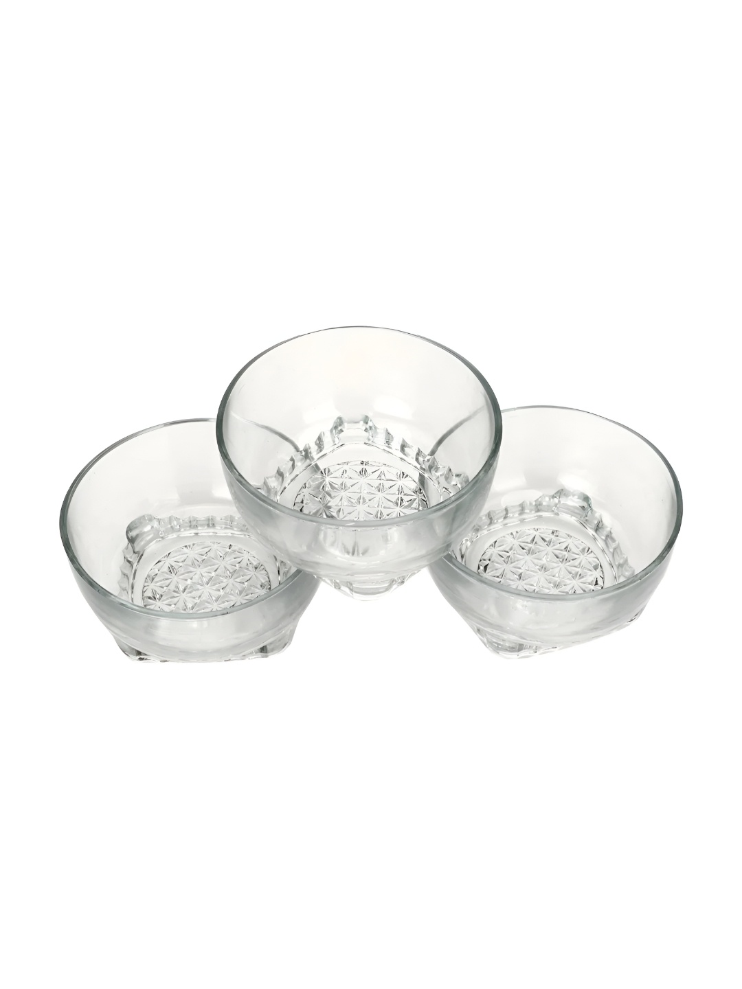 

Shreedah 3 Pieces Transparent Glass Serving Bowl