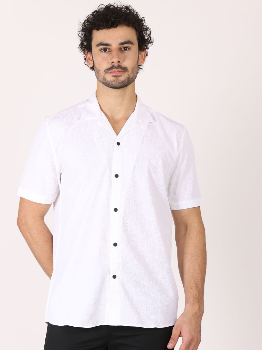 

ASHTOM Men Standard Opaque Casual Shirt, White
