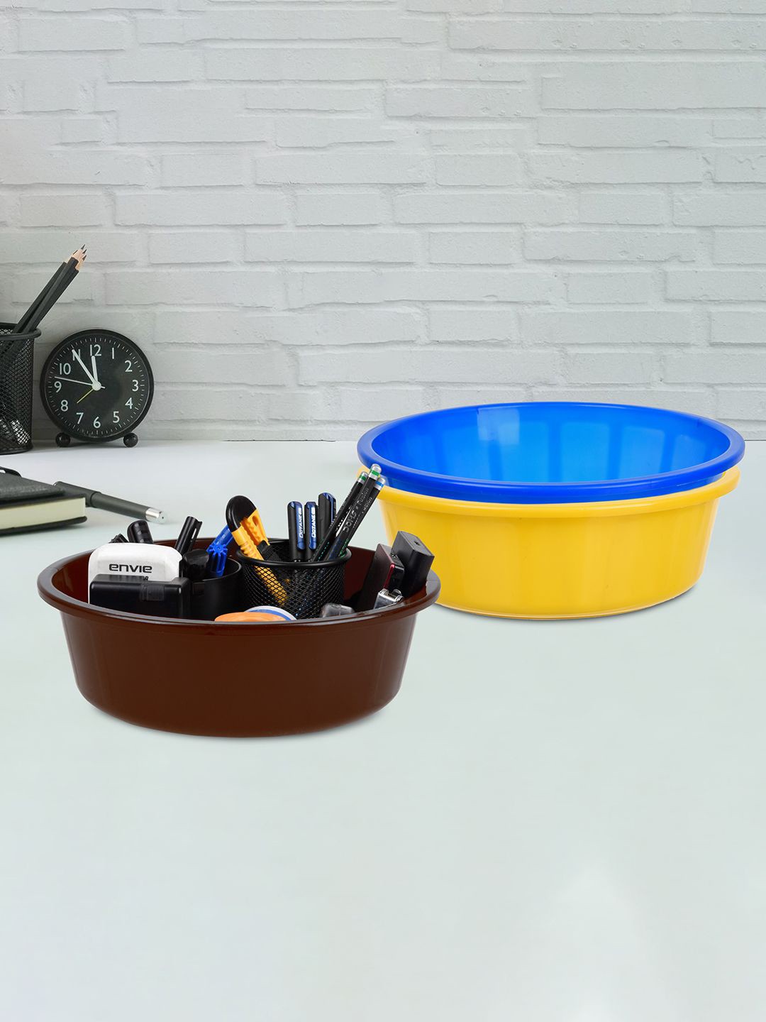 

Kuber Industries Yellow 3 Pieces Multipurpose Storage Tub Organizer 6L