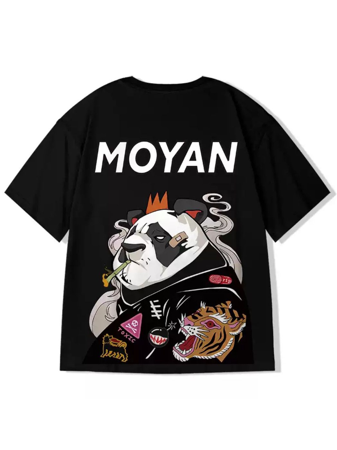 

StyleCast Men Graphic Printed Round Neck Relaxed Fit T-shirt, Black
