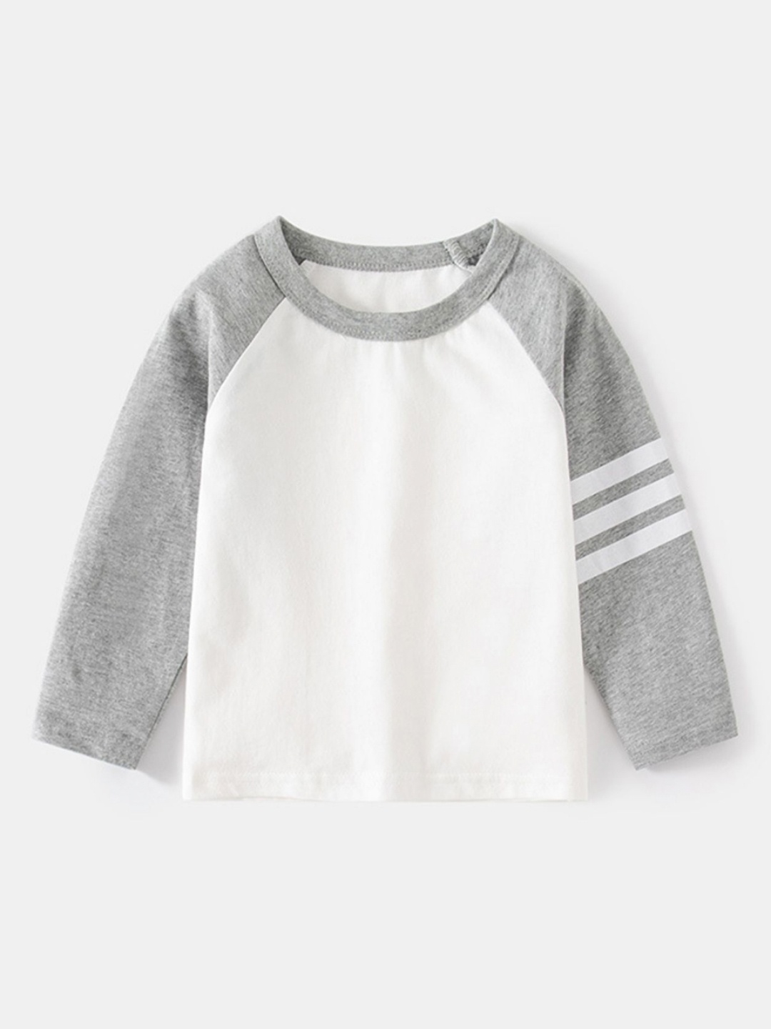 

LULU & SKY Boys Colourblocked Round Neck Cotton T-shirt, Grey