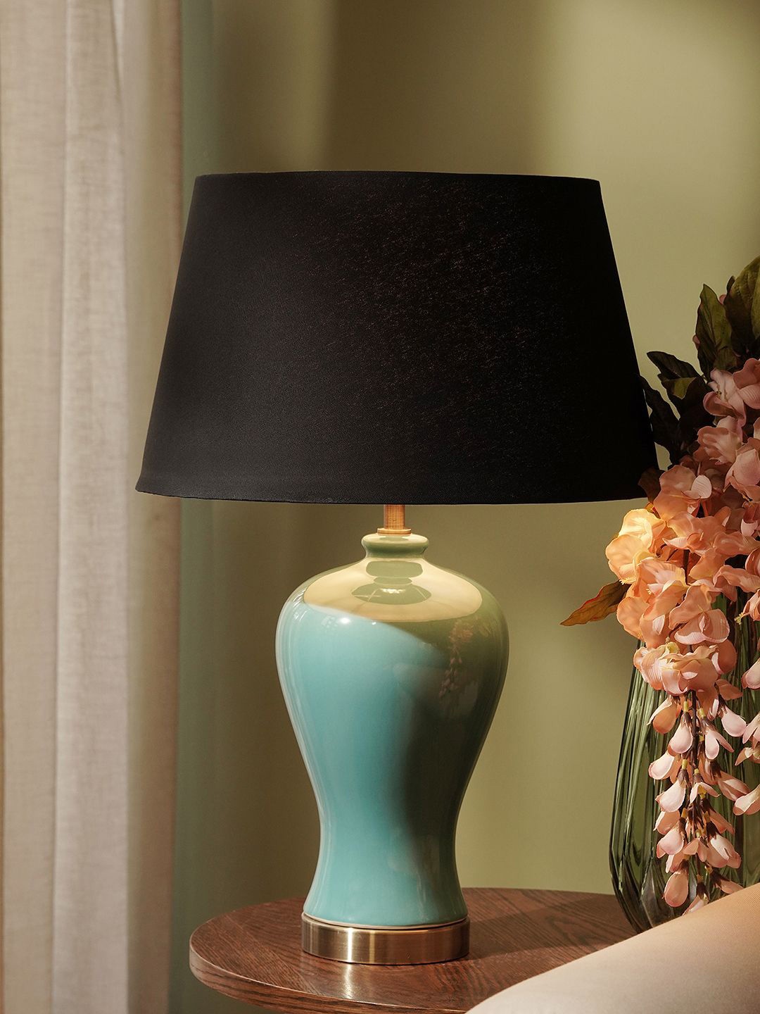 

Pure Home and Living Black Cotton Frusturical Shaped Lamp Shade