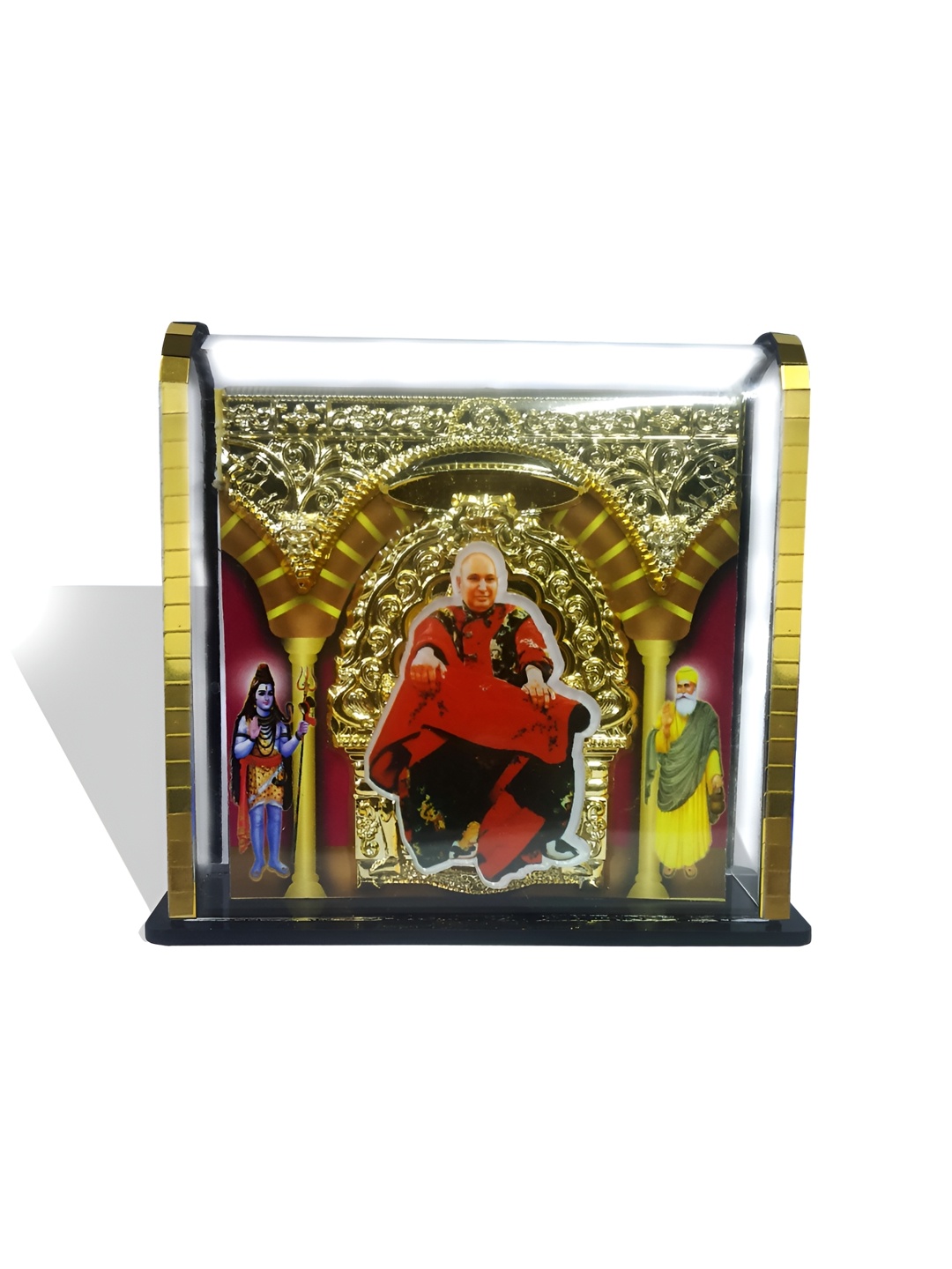 

Adhvik Yellow Guruji Swaroop Car Dashboard Idol Religious Showpiece