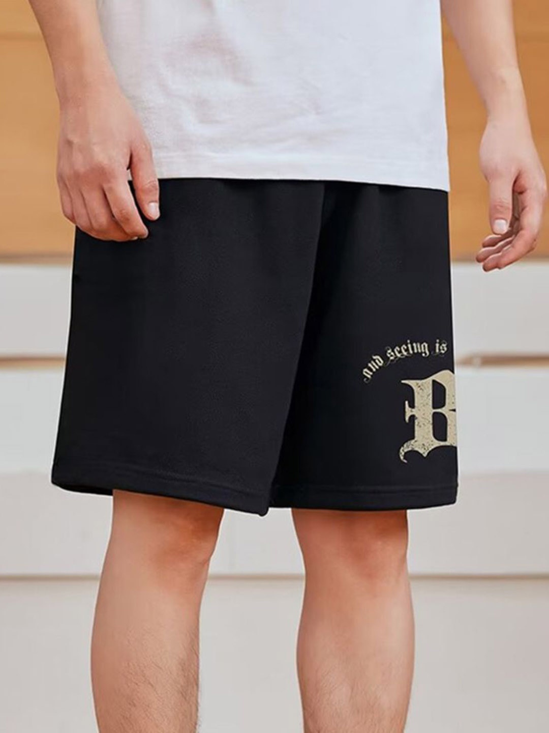 

StyleCast Men Printed Shorts, Black