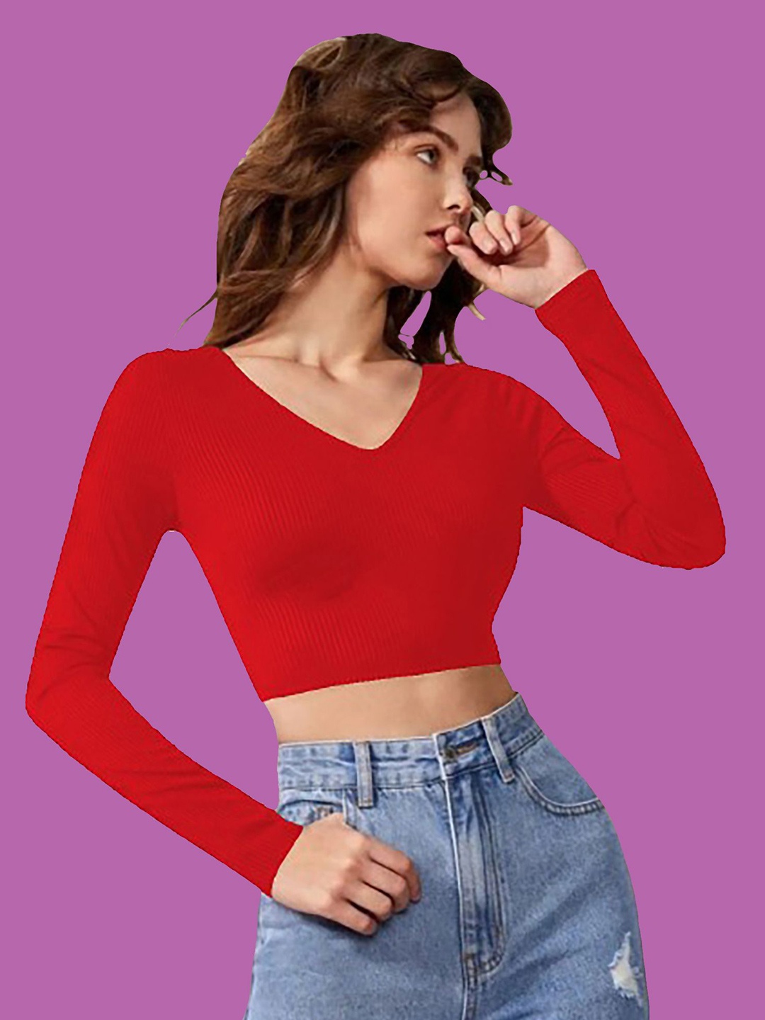 

Dream Beauty Fashion Crop Top, Red