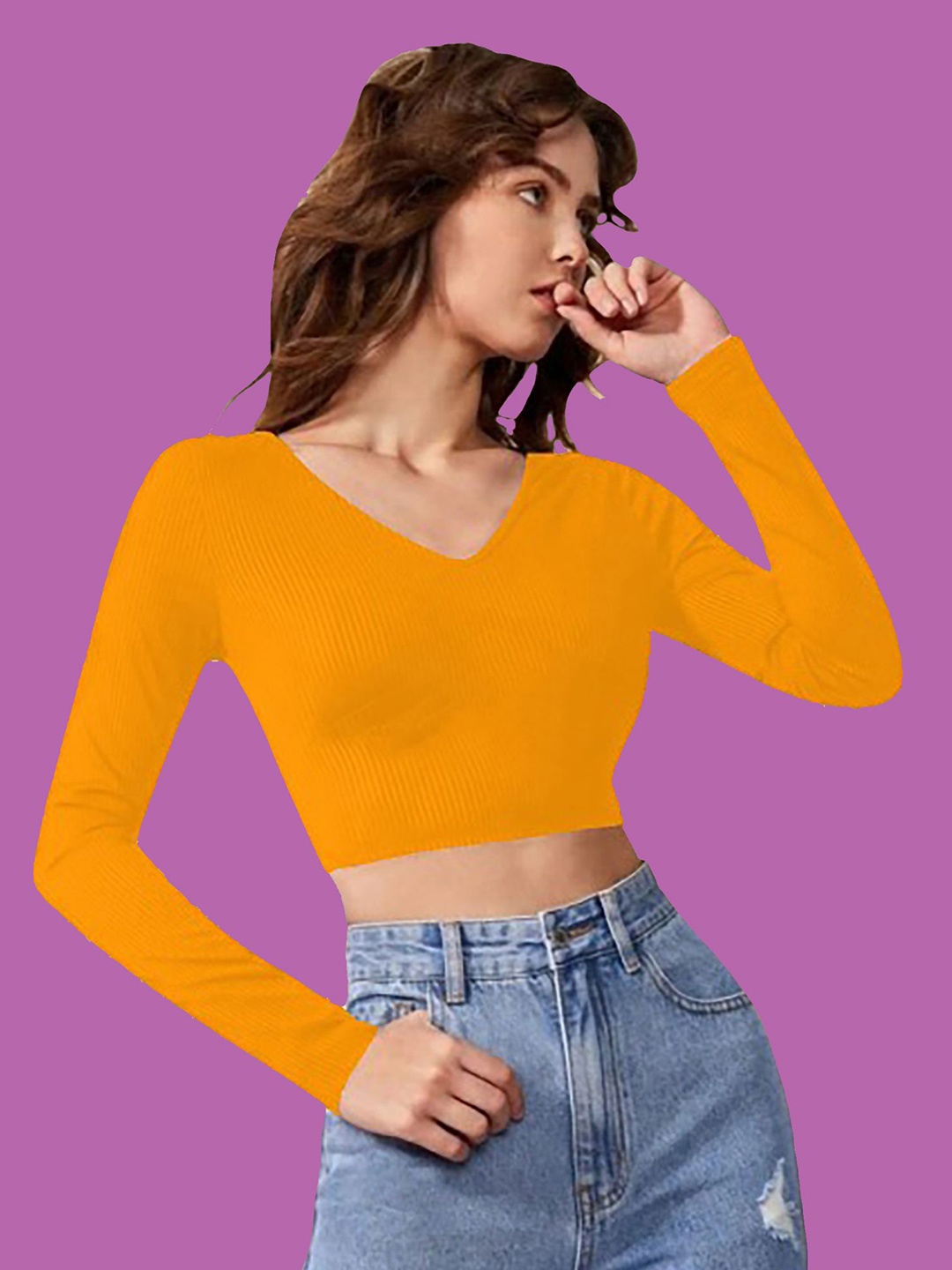 

Dream Beauty Fashion Crop Top, Yellow