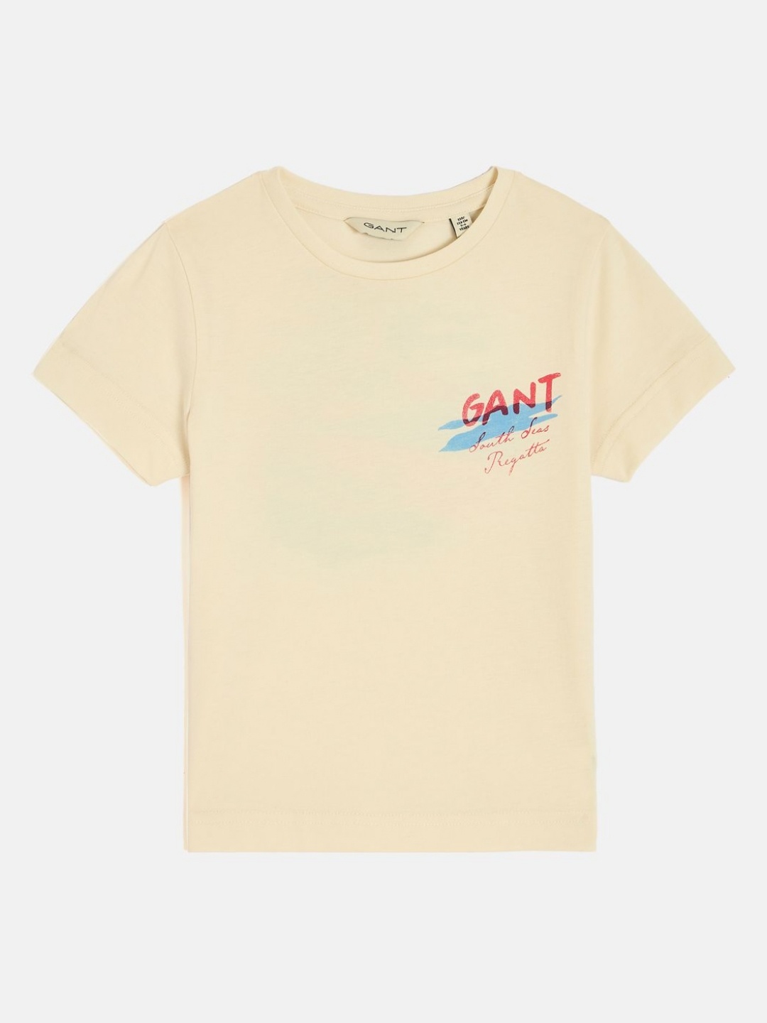 

GANT Boys Graphic Printed Round Neck Cotton T-shirt, Cream