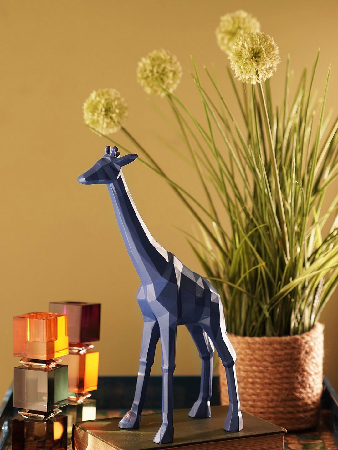 

Pure Home and Living Blue Polyresin Giraffe Figurine Showpiece