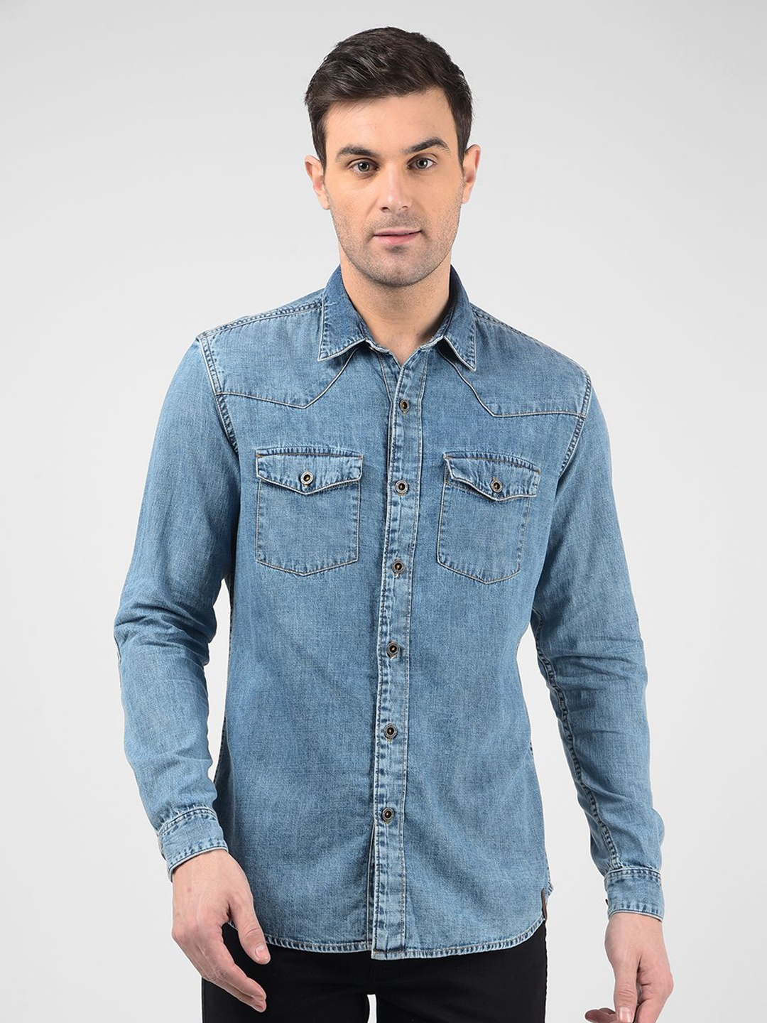 

Numero Uno Men Slim Fit Opaque Casual Shirt, Blue