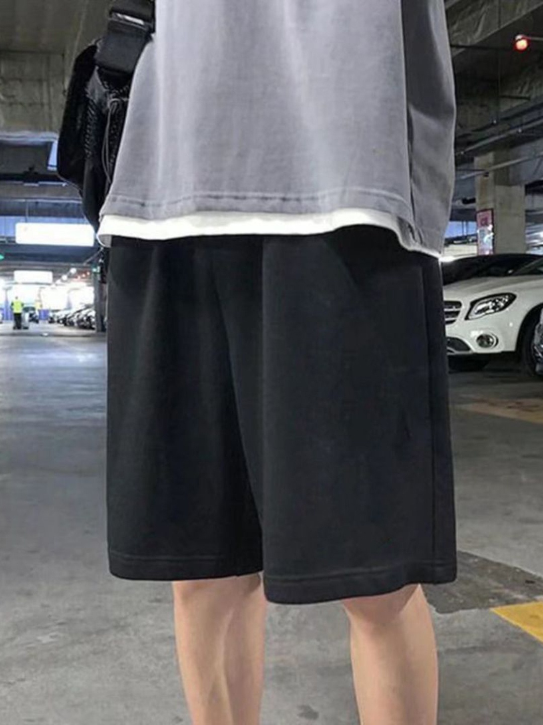 

StyleCast Men Printed Shorts, Charcoal