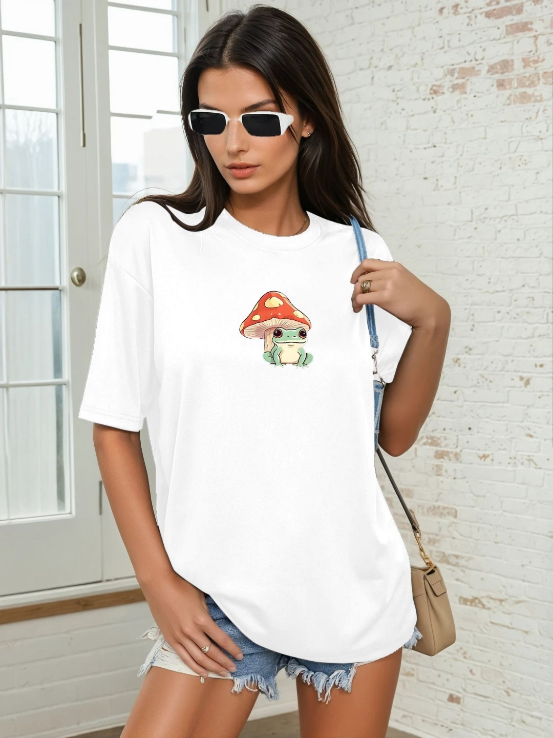 

CORSICA Women Graphic Printed Round Neck Relaxed Fit T-shirt, White