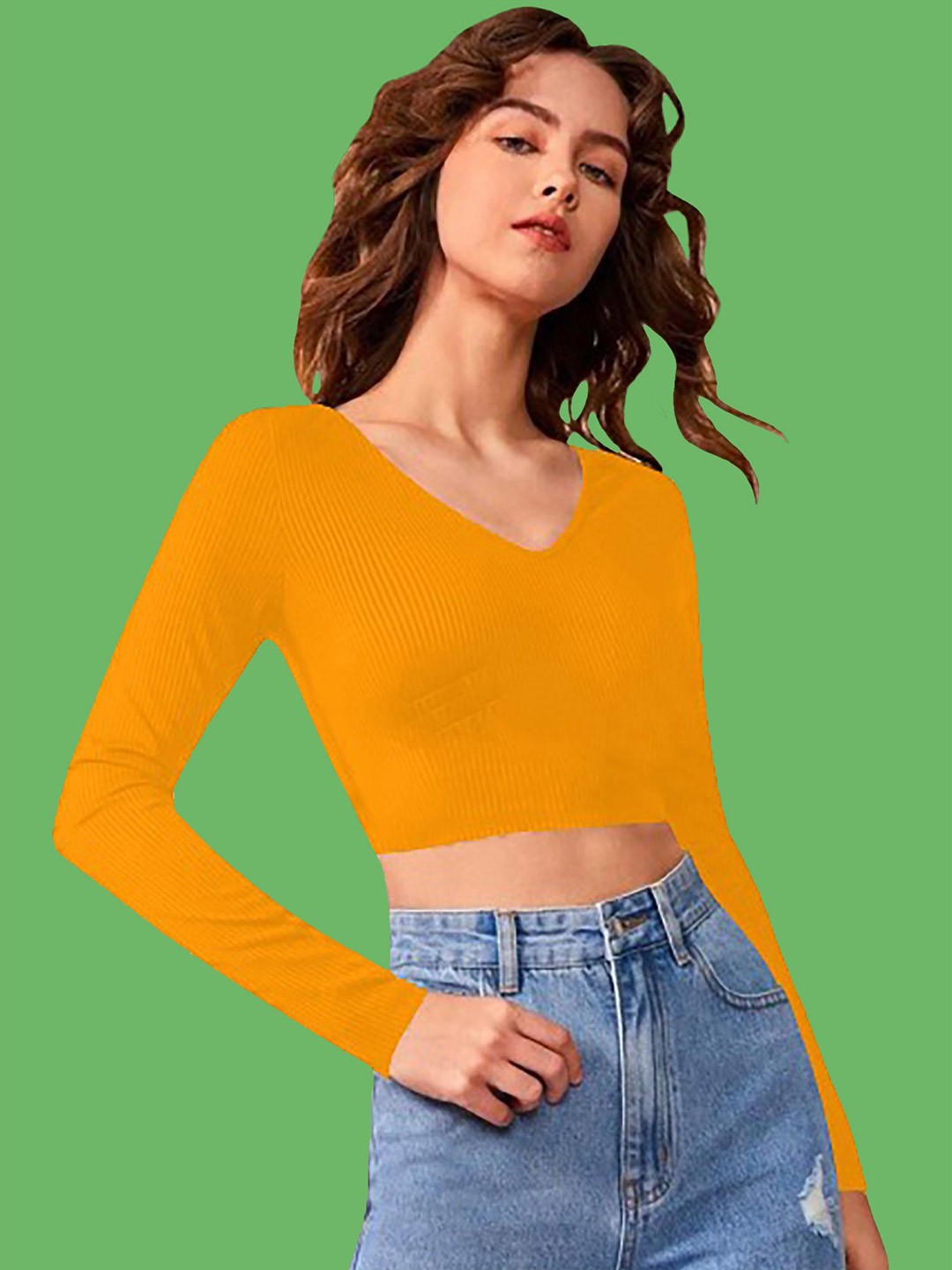 

Dream Beauty Fashion Crop Top, Yellow