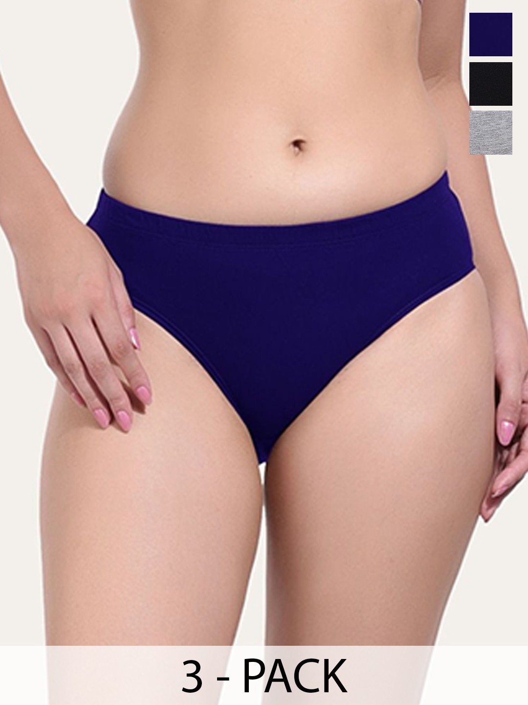 

Bruchi CLUB Pack Of 3 Assorted Cotton Hipster Briefs CTN353-MCL