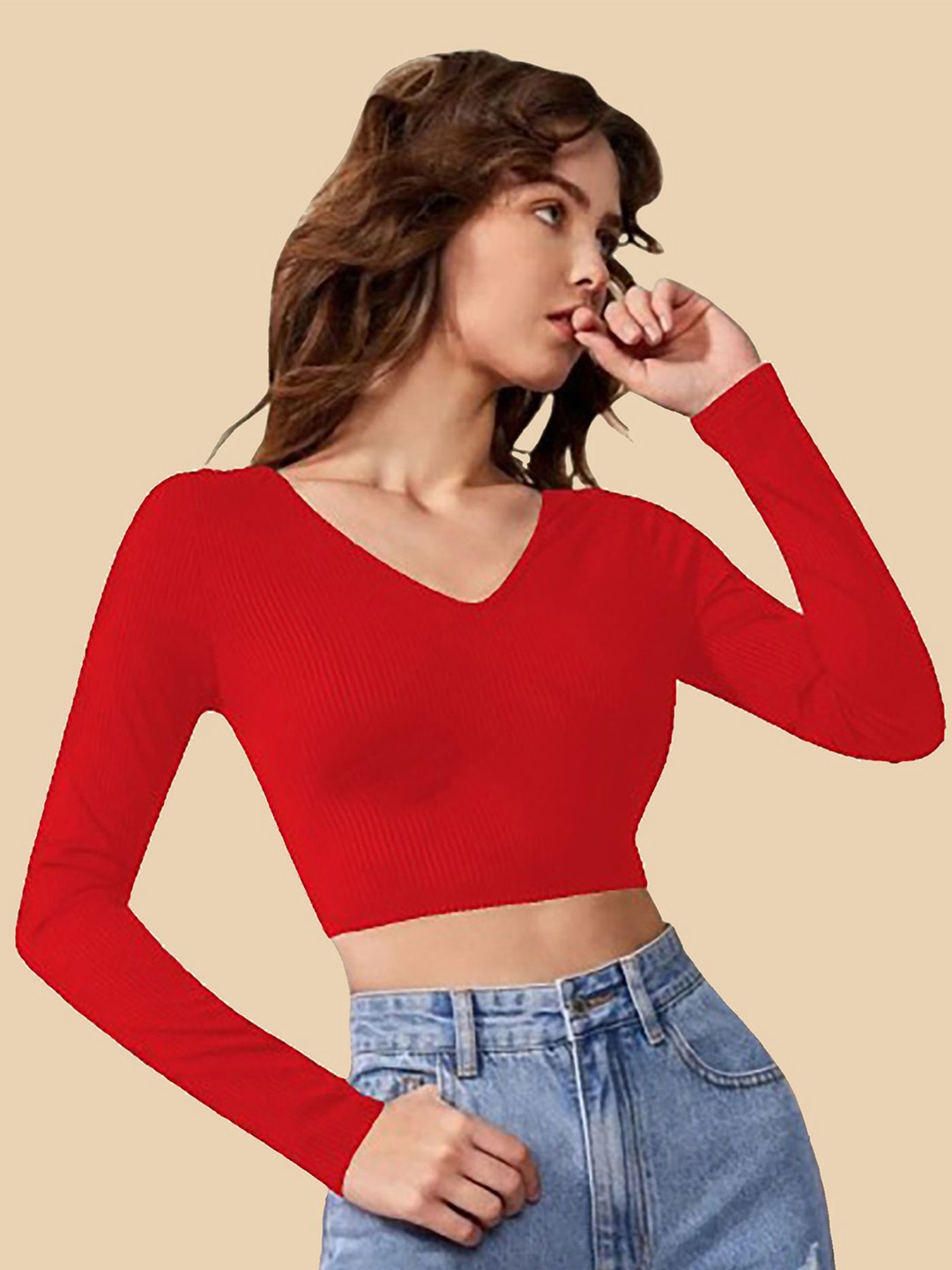 

Dream Beauty Fashion Crop Top, Red