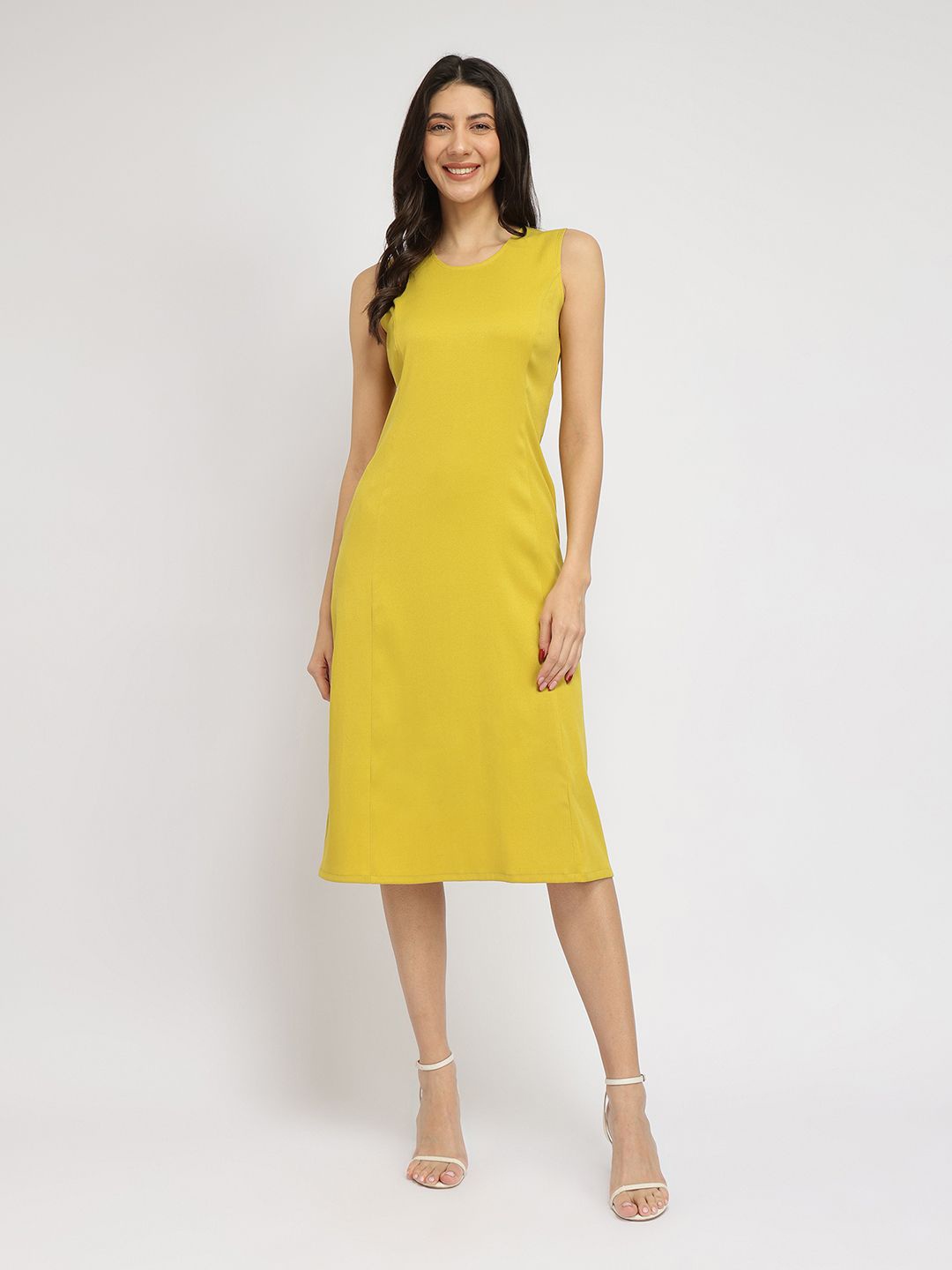 

FableStreet Women A-Line Midi Dress Green