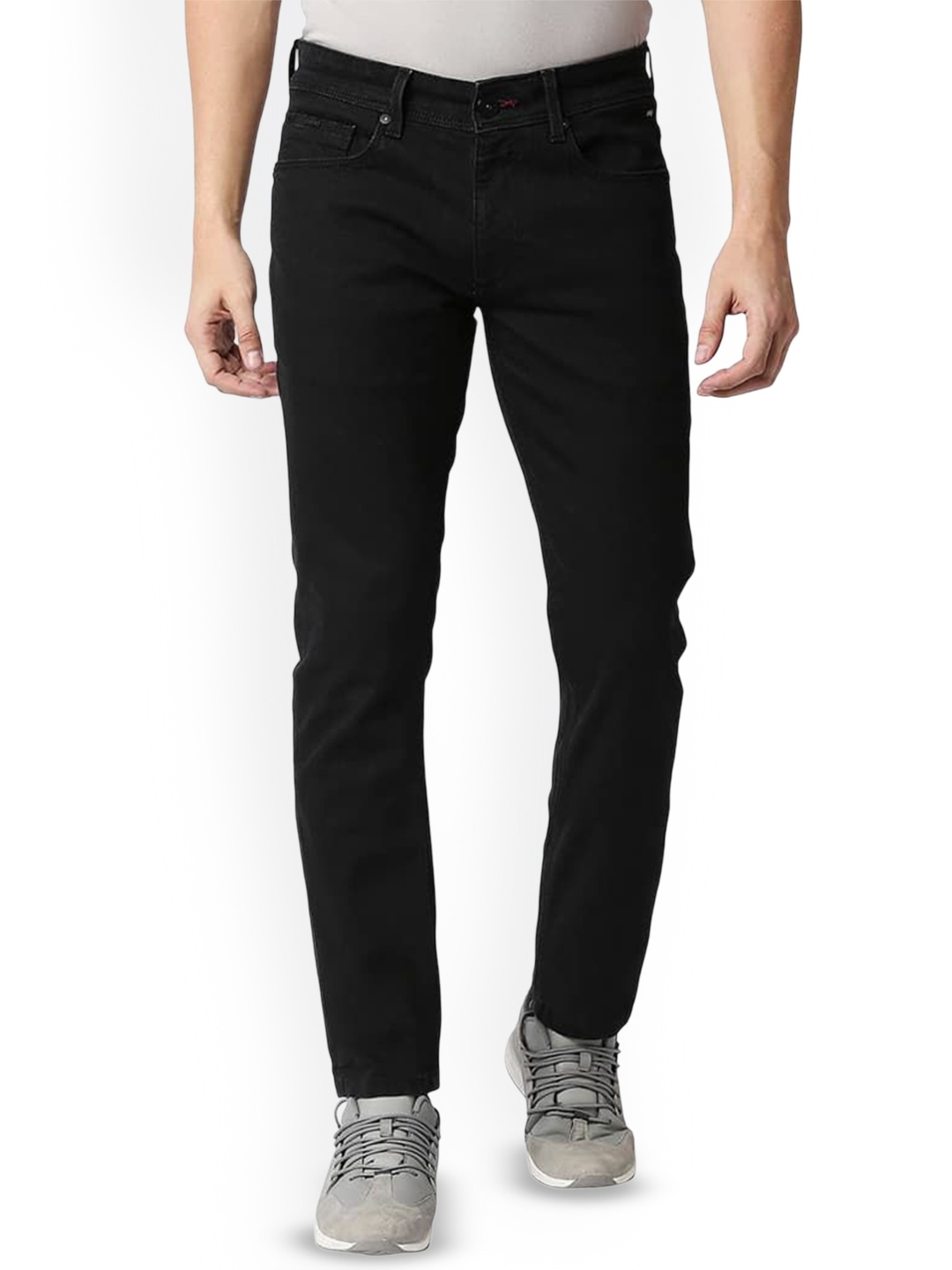 

Basics Men Jean Low-Rise Stretchable Jeans, Black